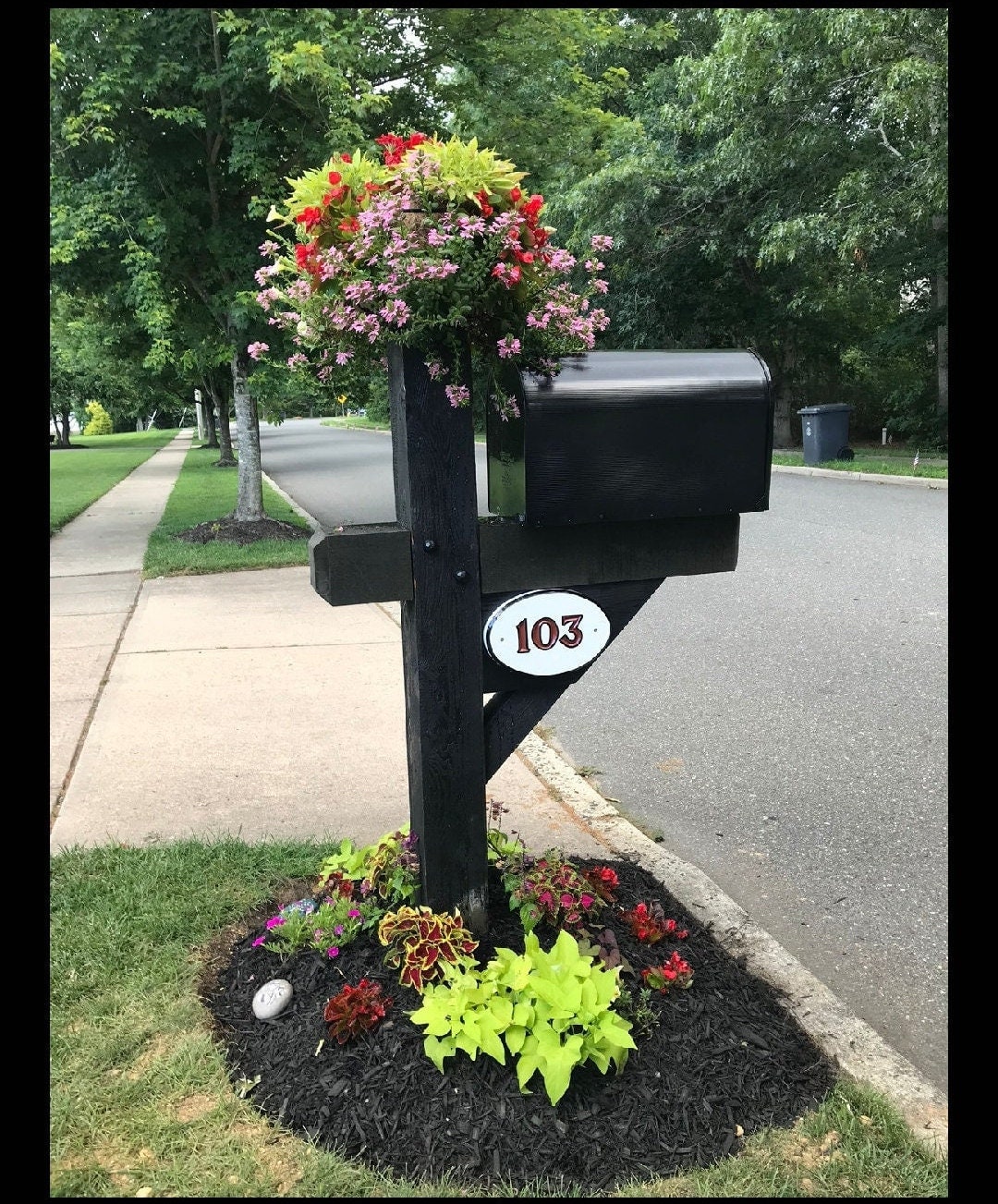 Farmhouse Cedar Mailbox Post: Modern Rustic 6x6 Wood Post, view 9
