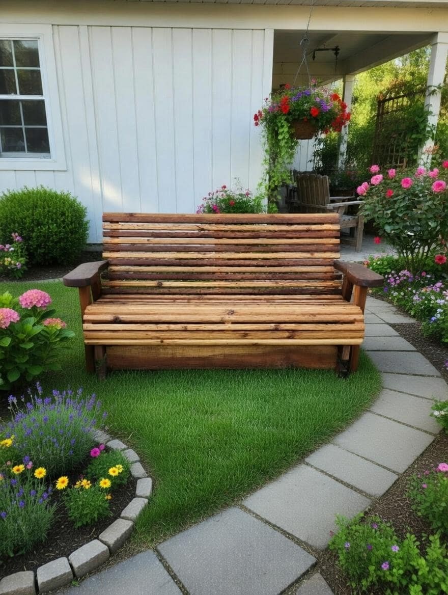 Vintage porch glider