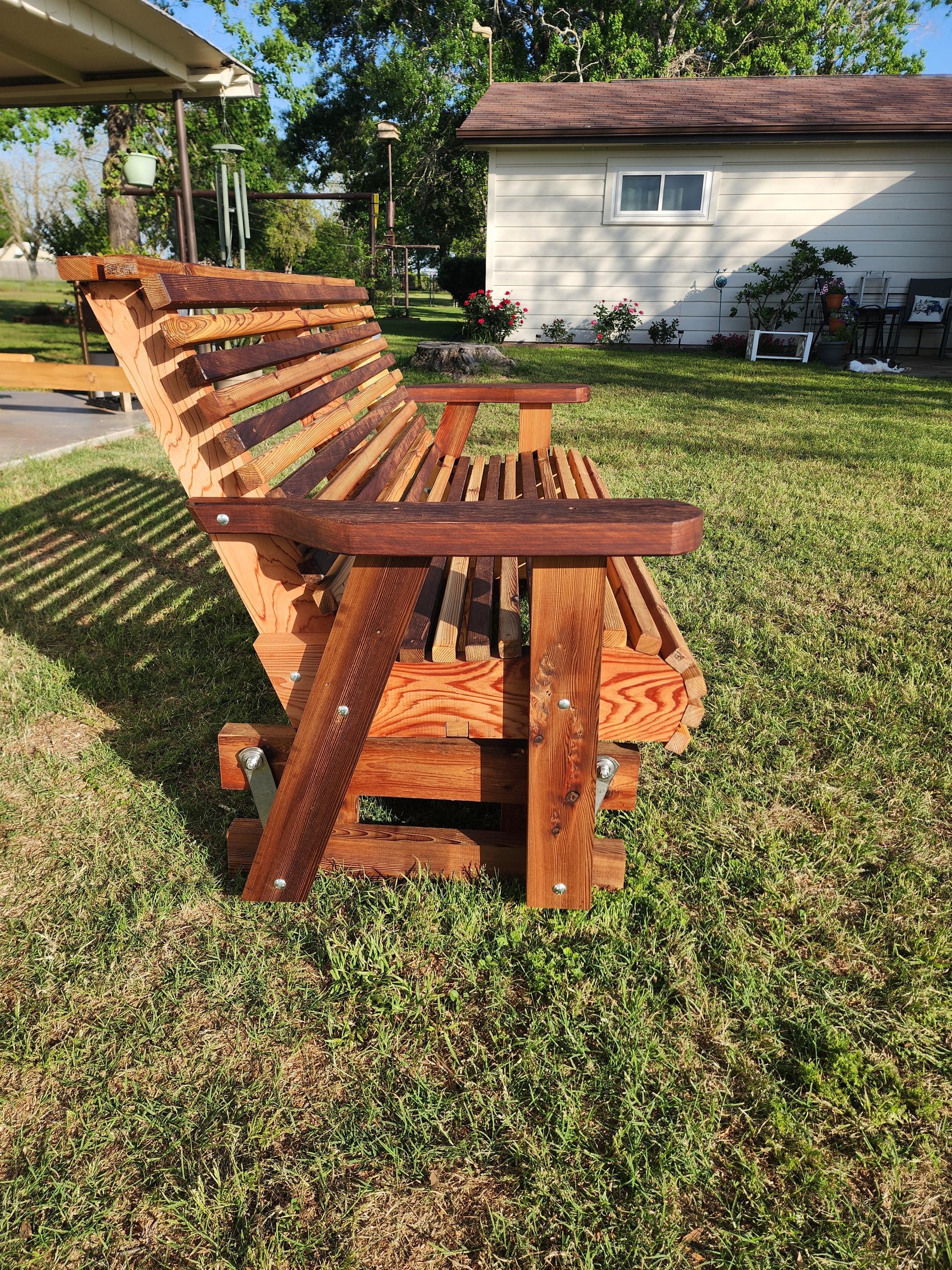 Vintage porch glider, view 6