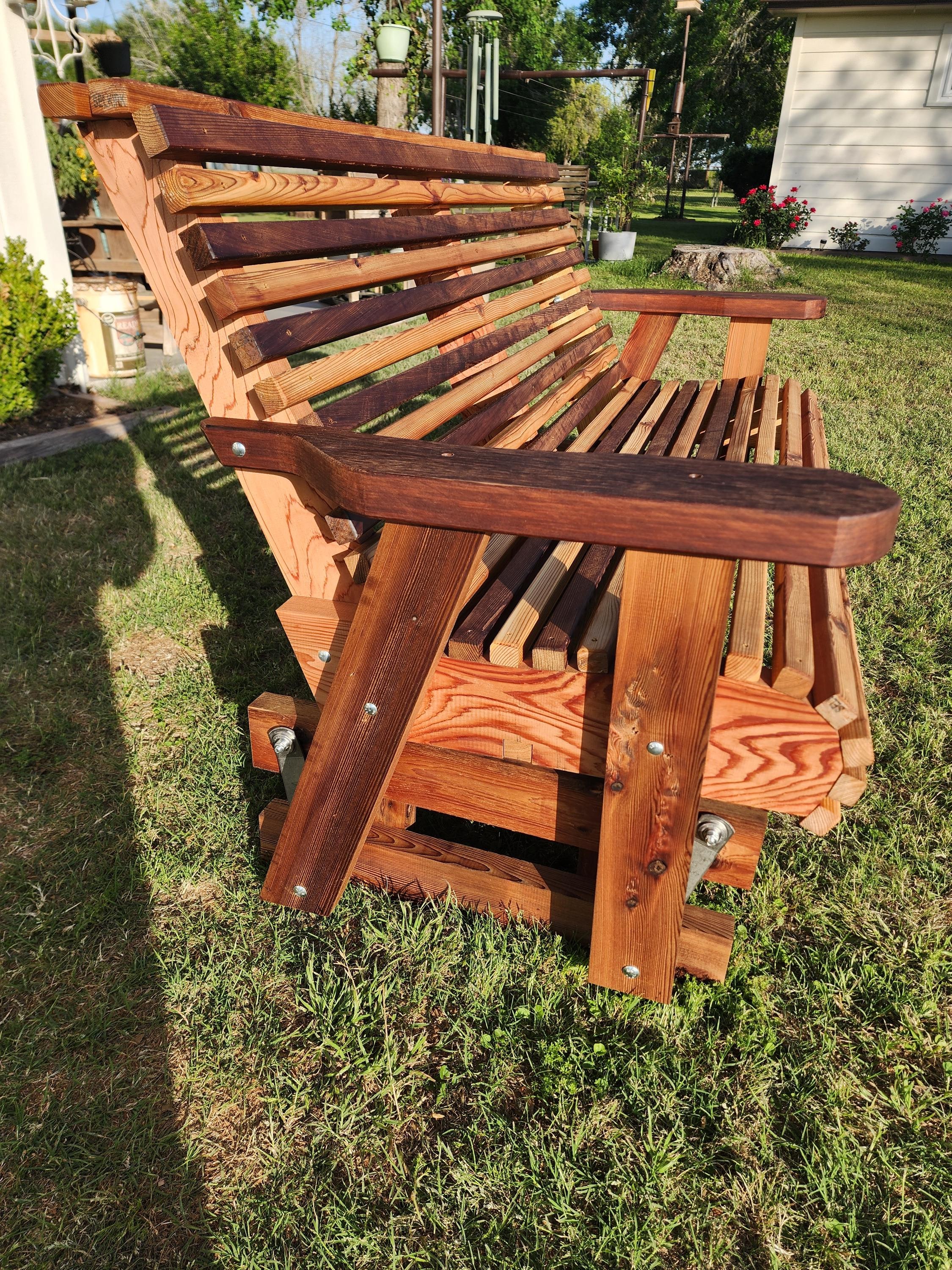 Vintage porch glider, view 7