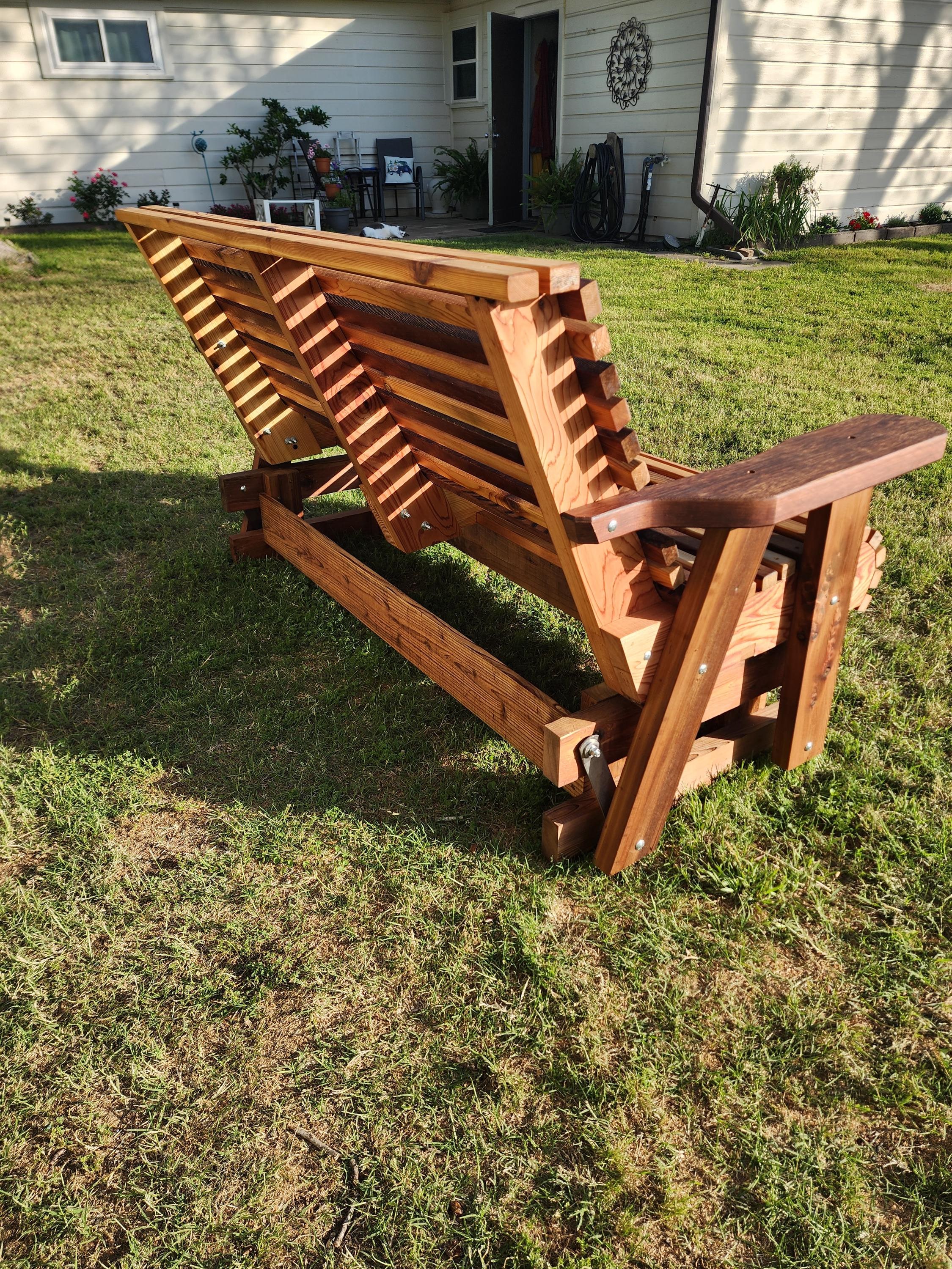 Vintage porch glider, view 8