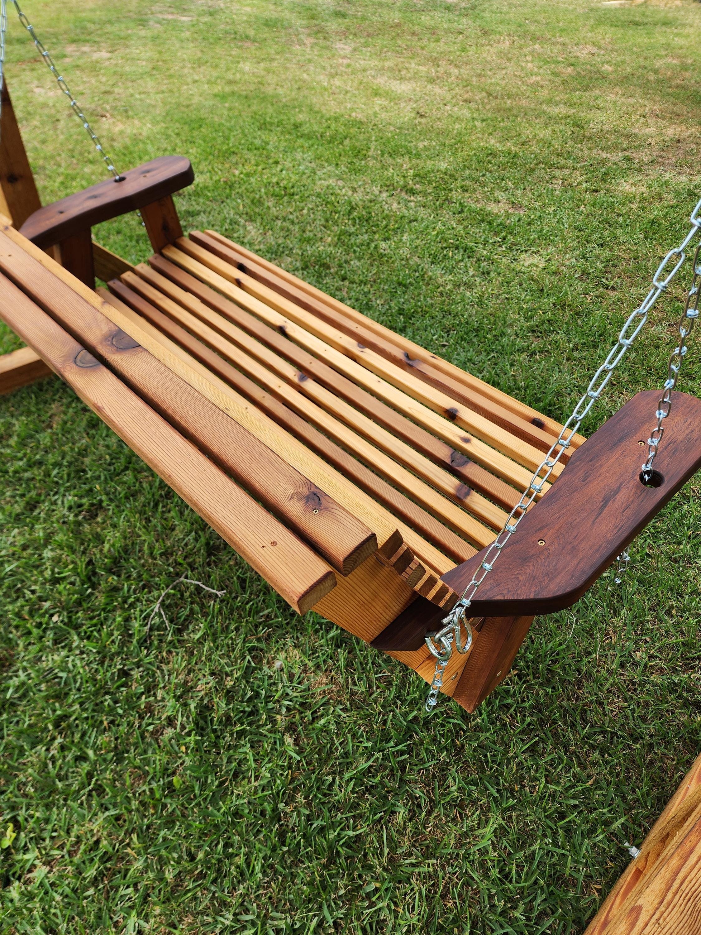 Cedar Porch Swing: 5ft Wooden Outdoor Furniture, view 6