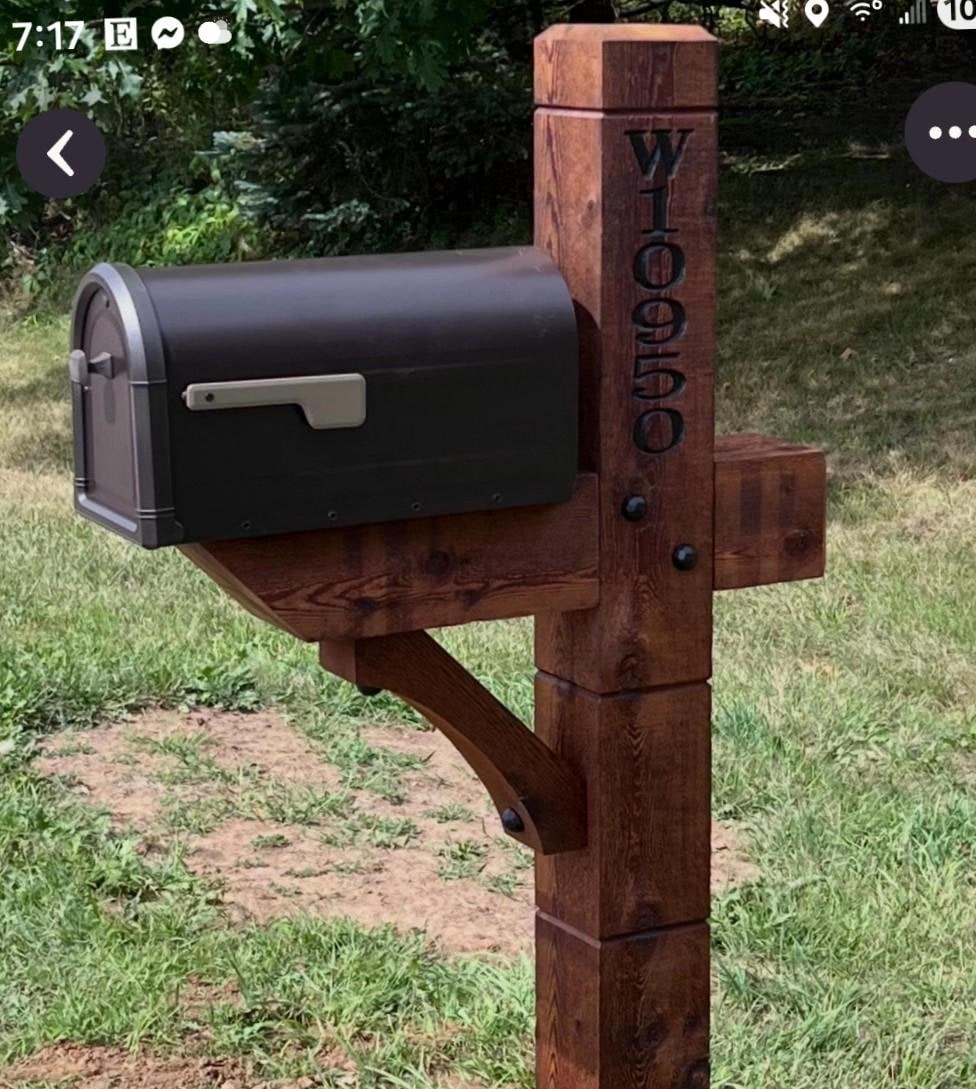 Custom Cedar Mailbox Post: Modern Rustic Outdoor Hardware (6x6)
