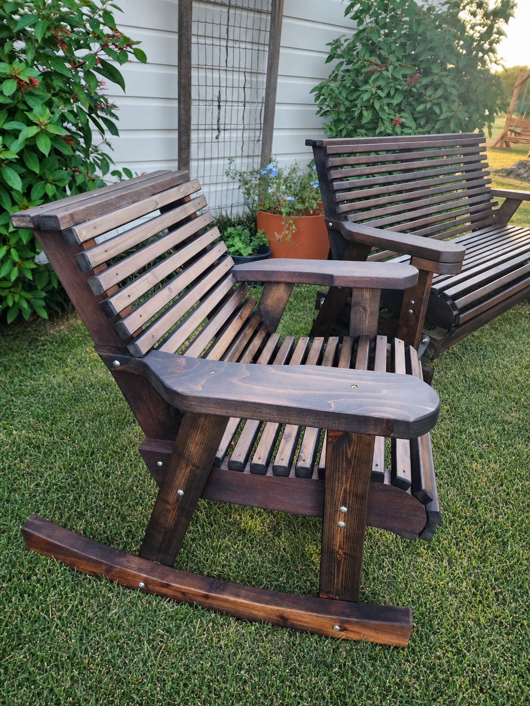 Cedar Porch Rocker: Wood Outdoor Seating, view 5