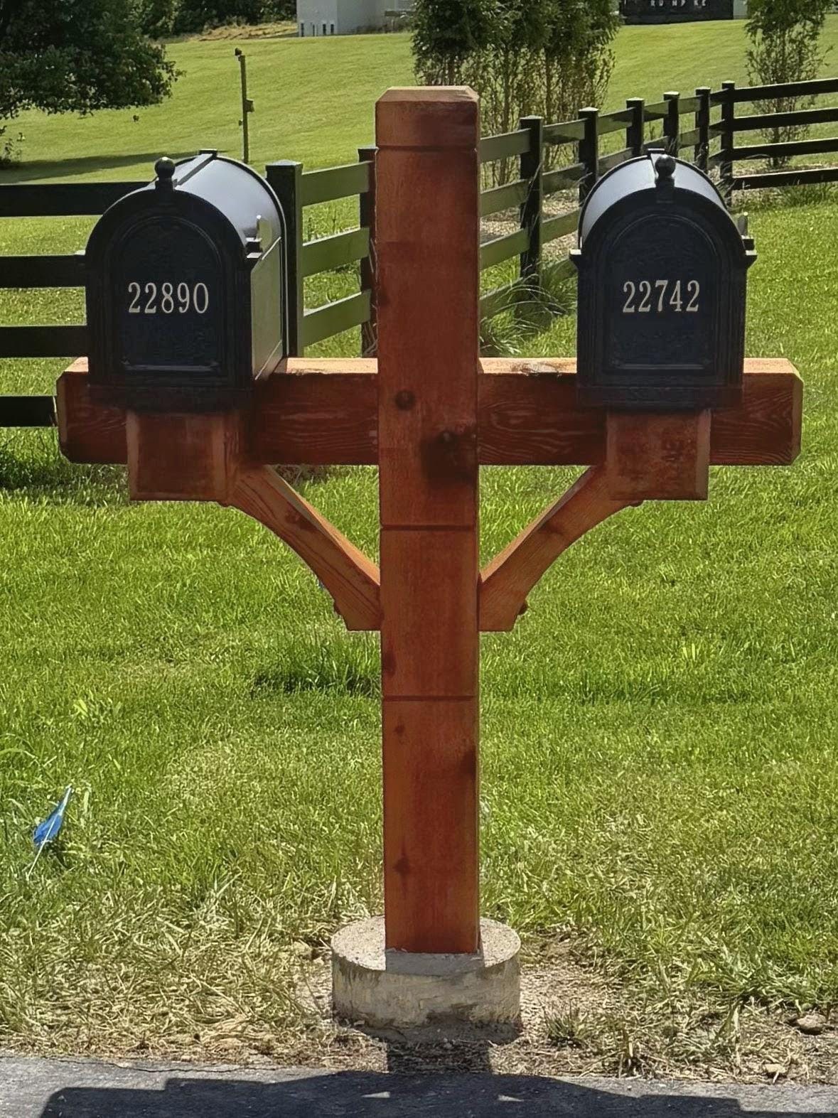 Dual mailbox post