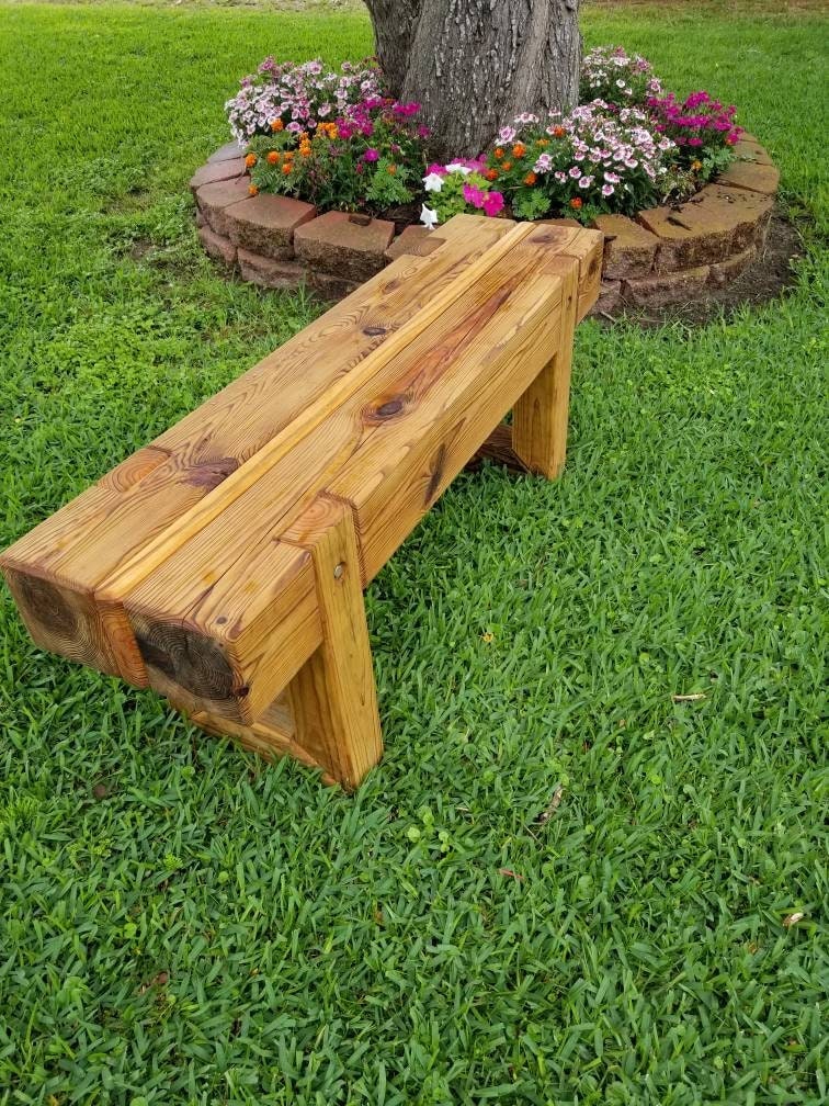 6x6 4 foot bench. 4x4 legs.