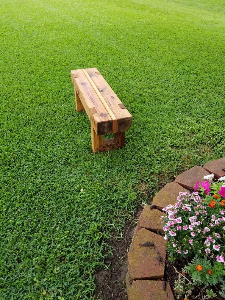 6x6 4 foot bench. 4x4 legs., view 4
