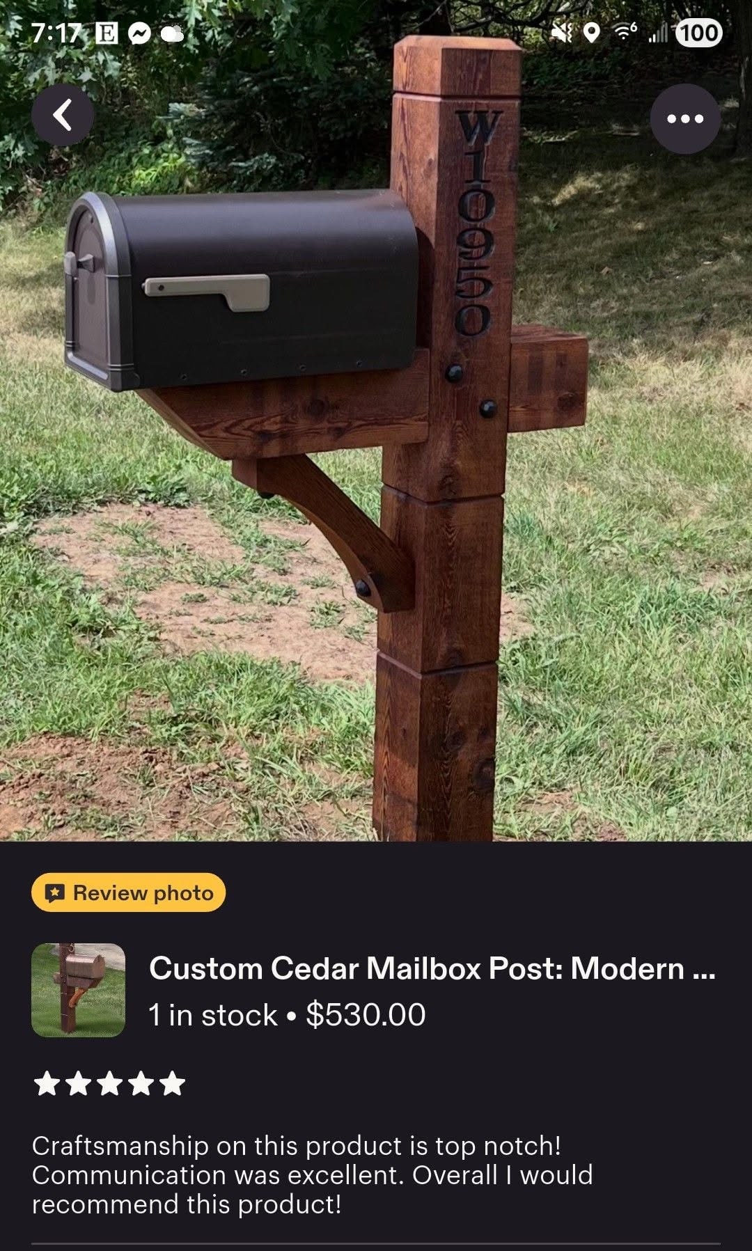 Custom Cedar Mailbox Post: Modern Rustic Outdoor Hardware (6x6), view 6