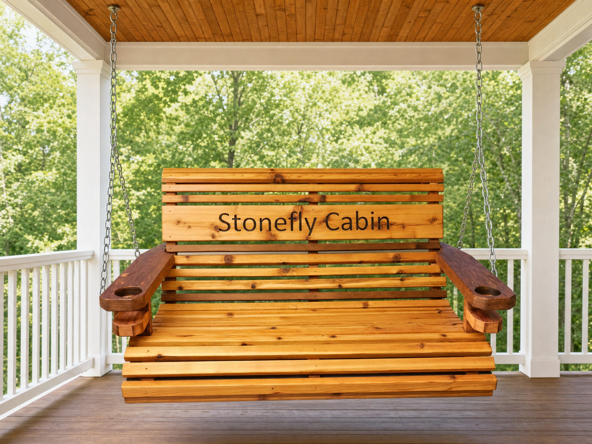 Cedar Porch Swing: Handcrafted Outdoor Seating, view 5