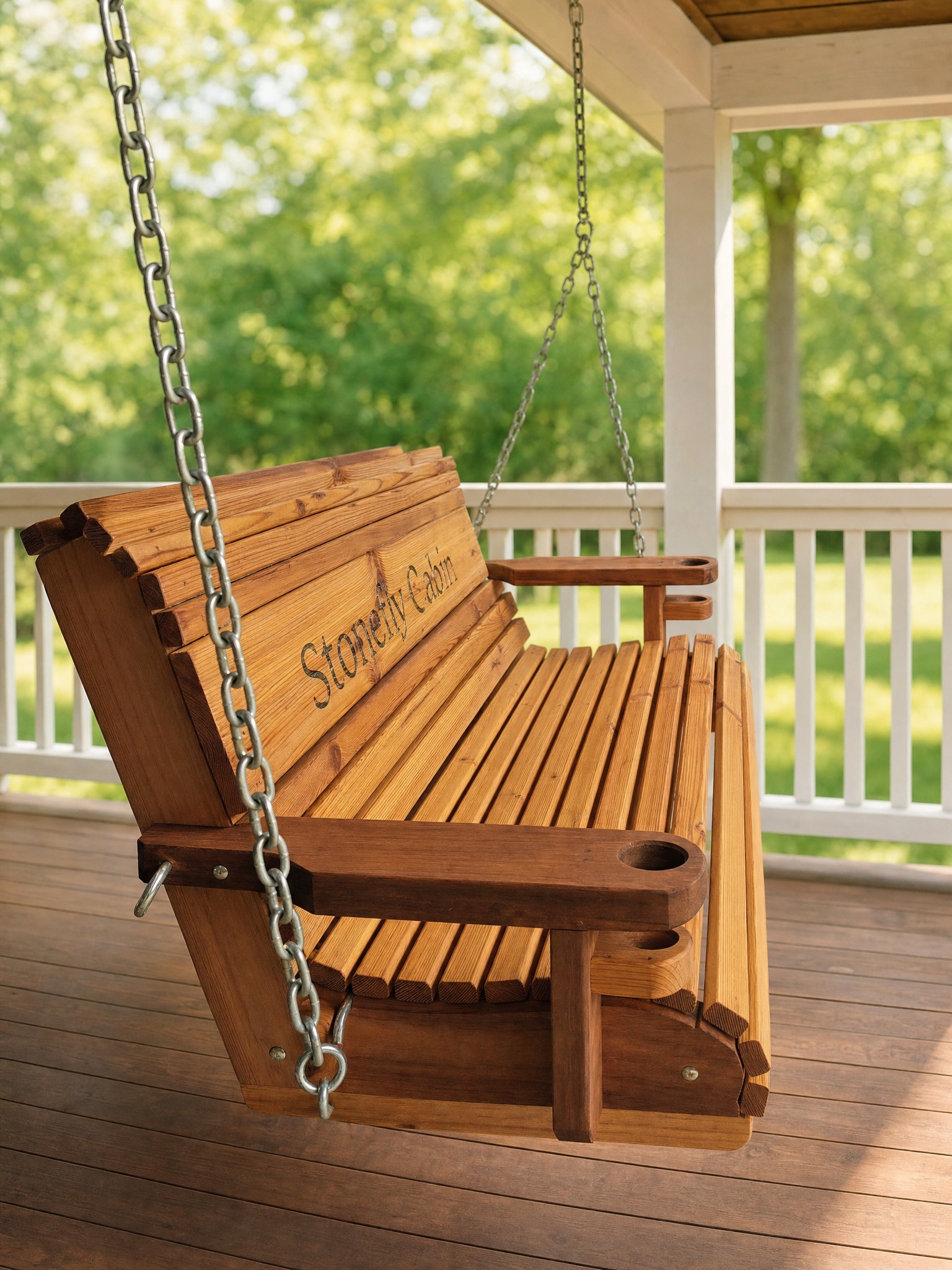 Cedar Porch Swing: Handcrafted Outdoor Seating, view 6