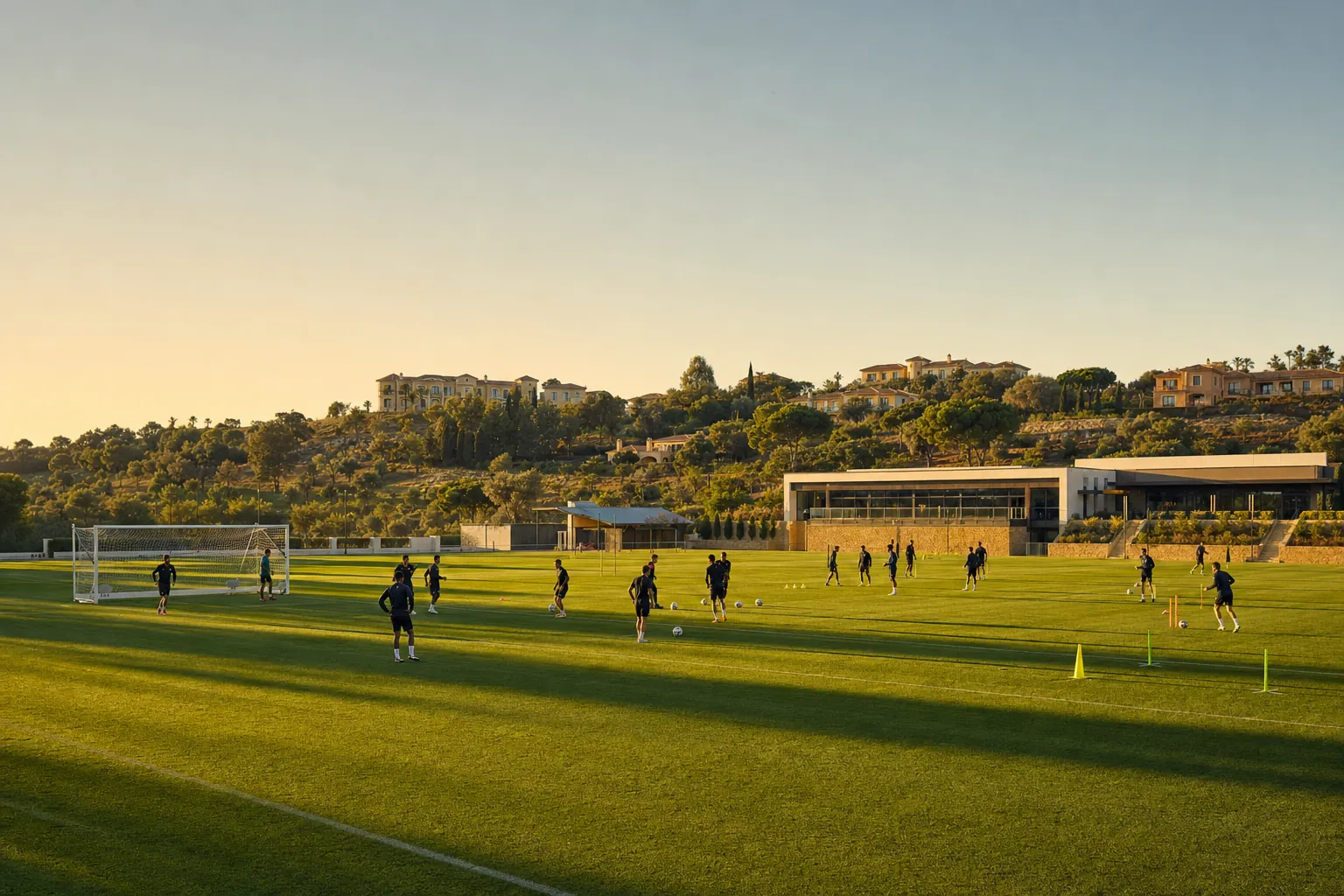 Professional football training environment in Portugal