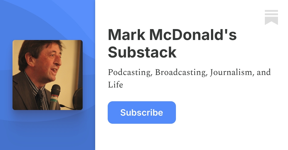 Mark McDonald's Substack subscription card