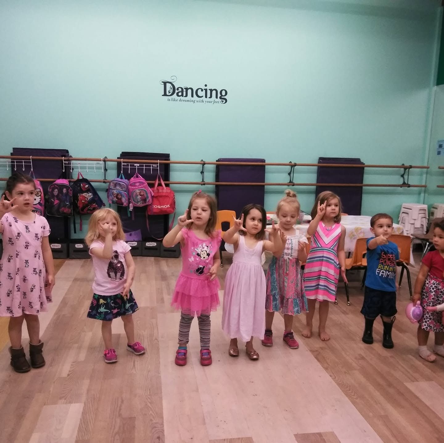 Children taking part in a music and movement activity