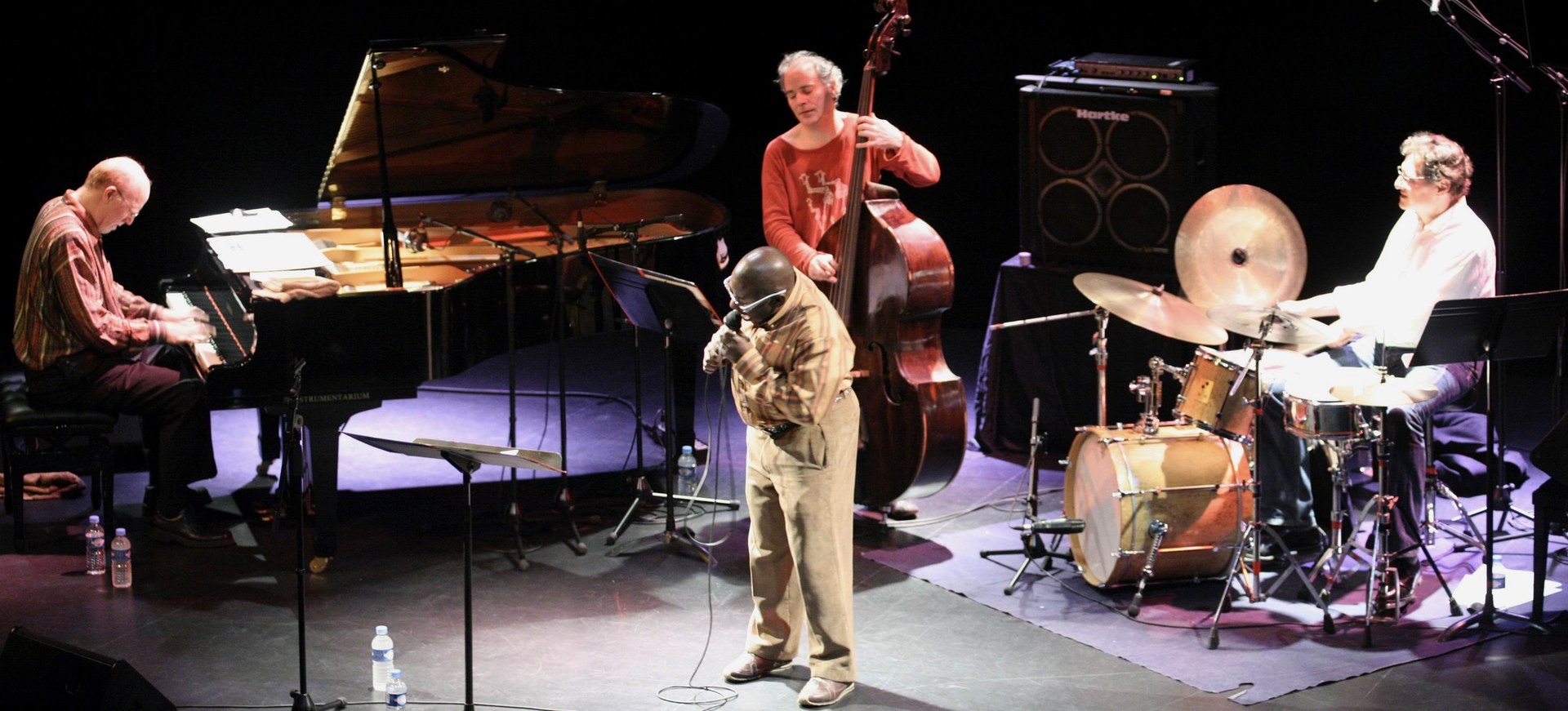 Michael Jefry Stevens performing with the Griffith/Stevens Group onstage