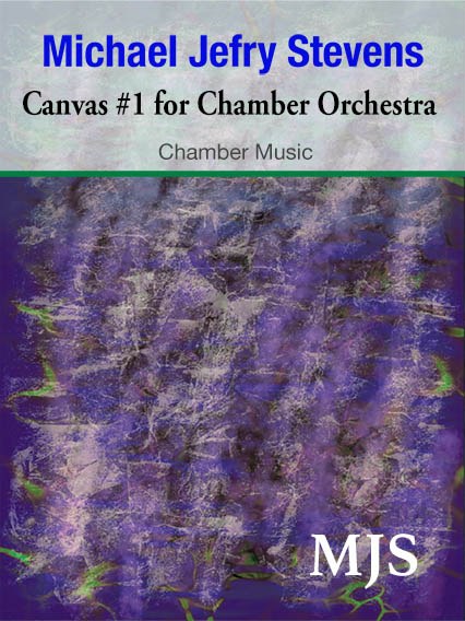 Cover for Canvas #1 for Chamber Orchestra