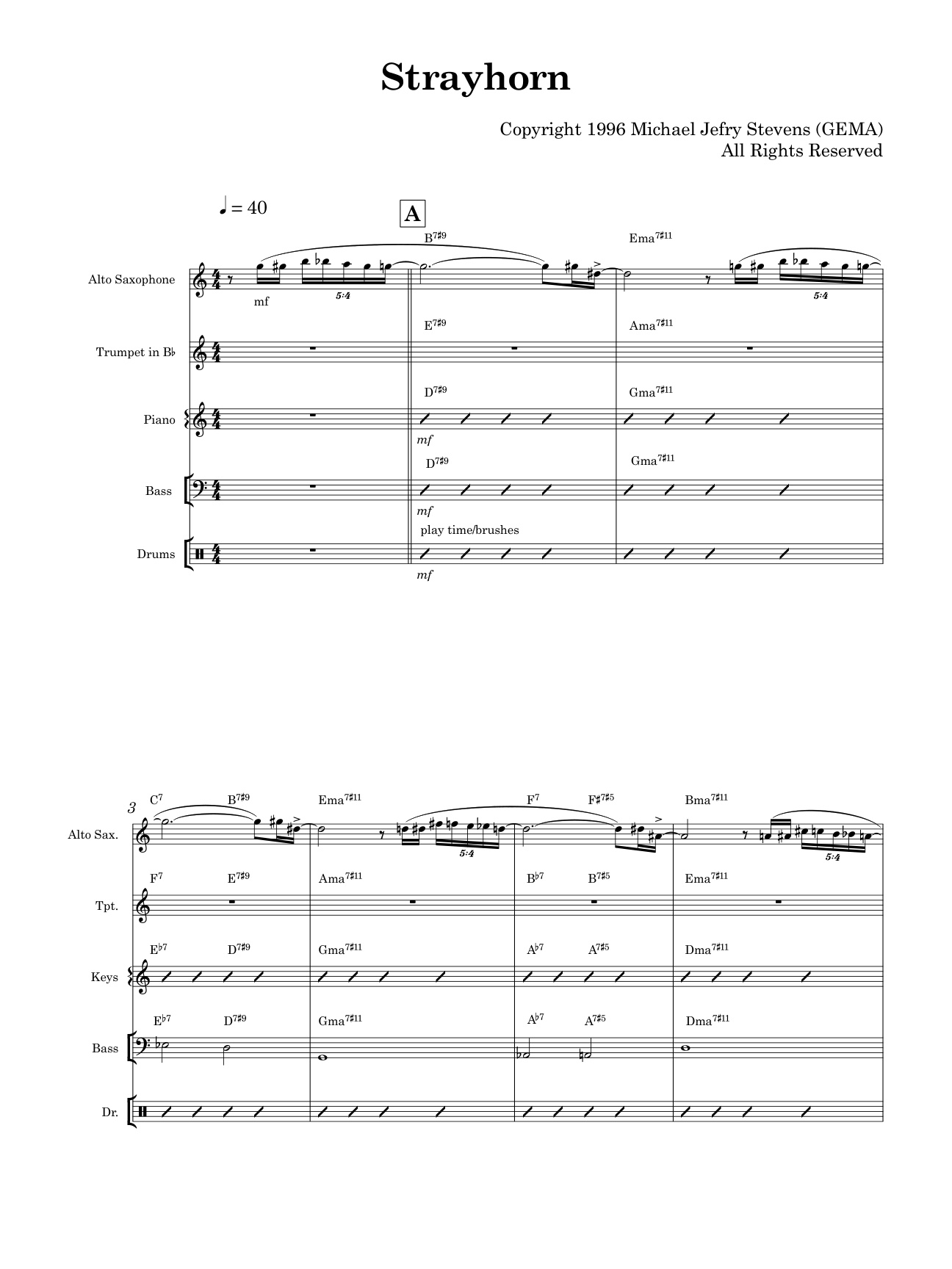 First page sample for Strayhorn