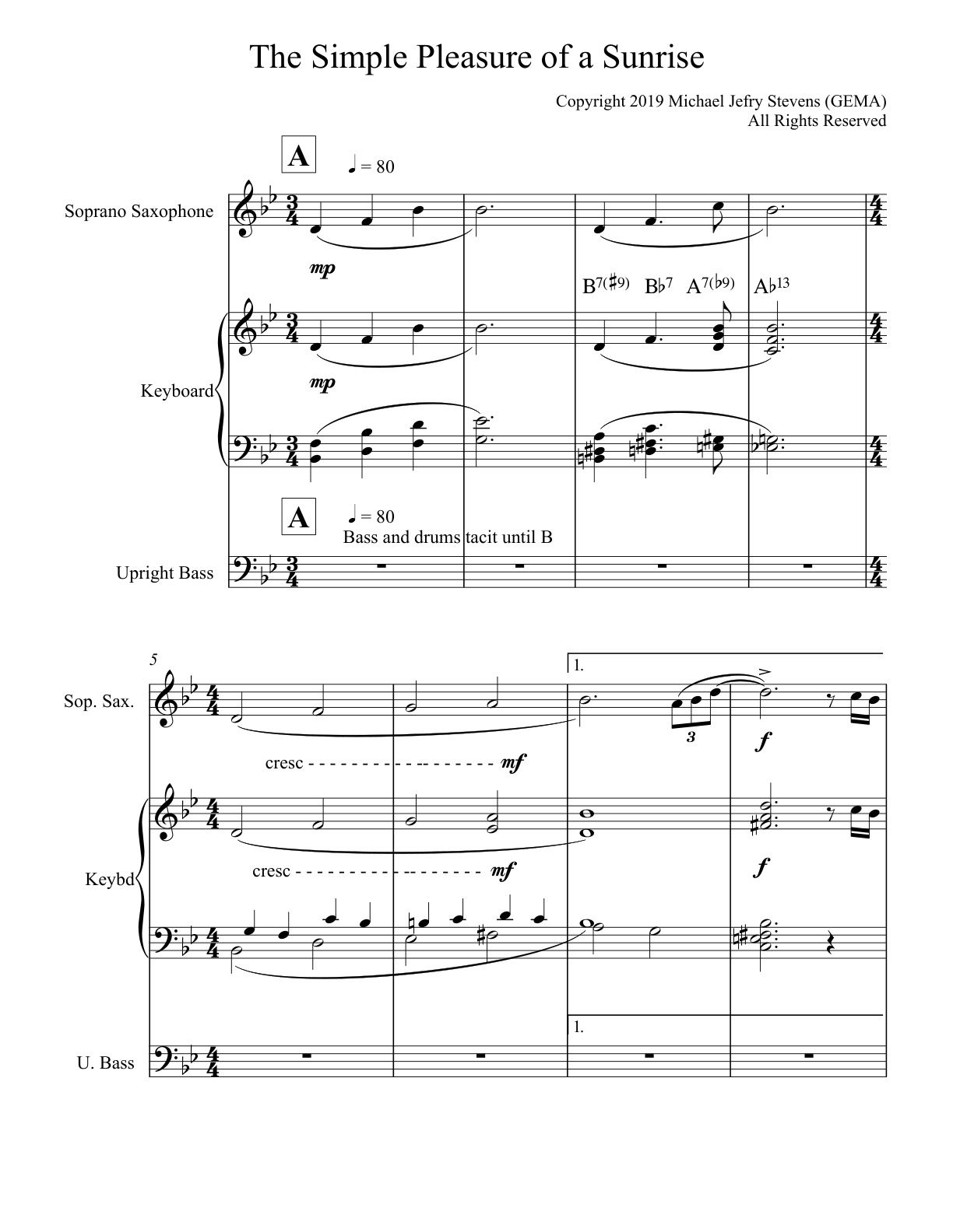 First page sample for The Simple Pleasure of a Sunrise