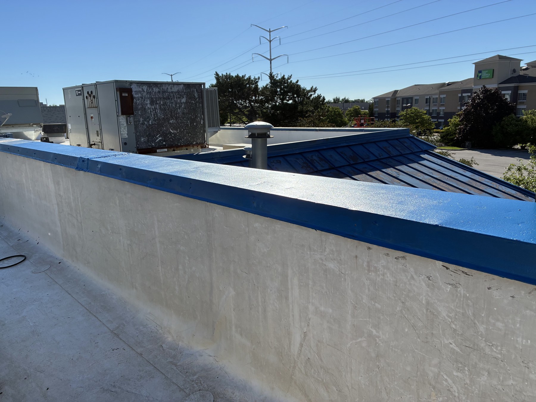 Metal roof preparation overview at Benihana
