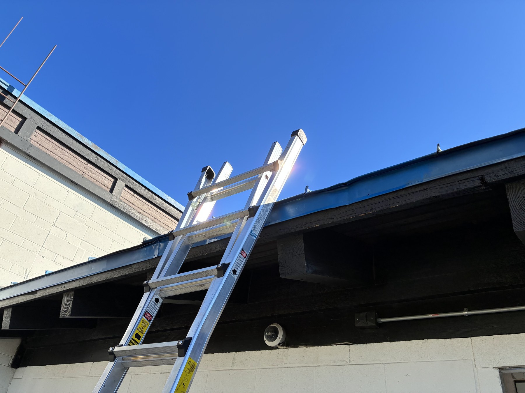 Roof access and exterior preparation at Benihana