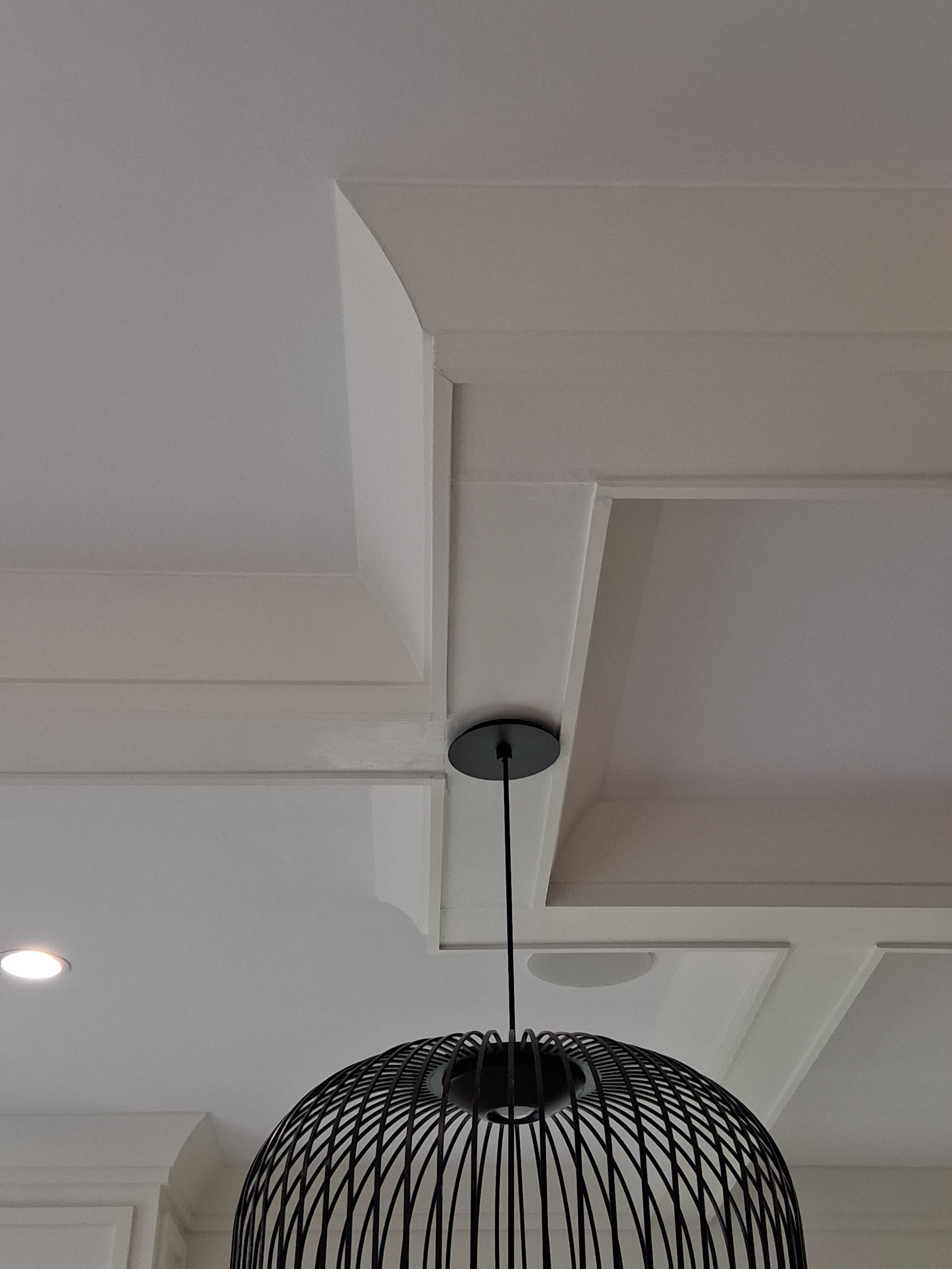 Ceiling detail during a whole-home interior repaint