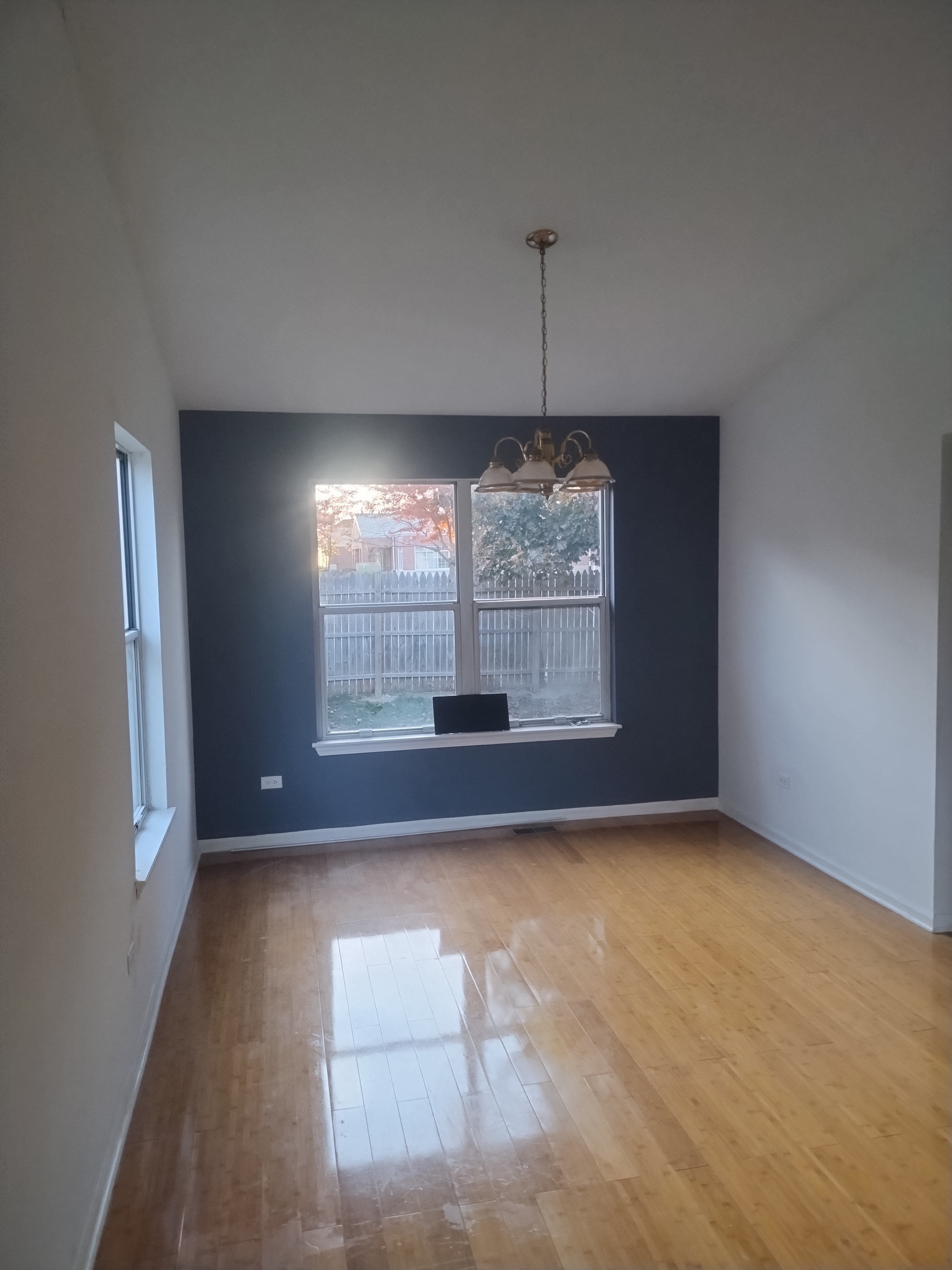 Completed Hoffman Estates living room accent wall