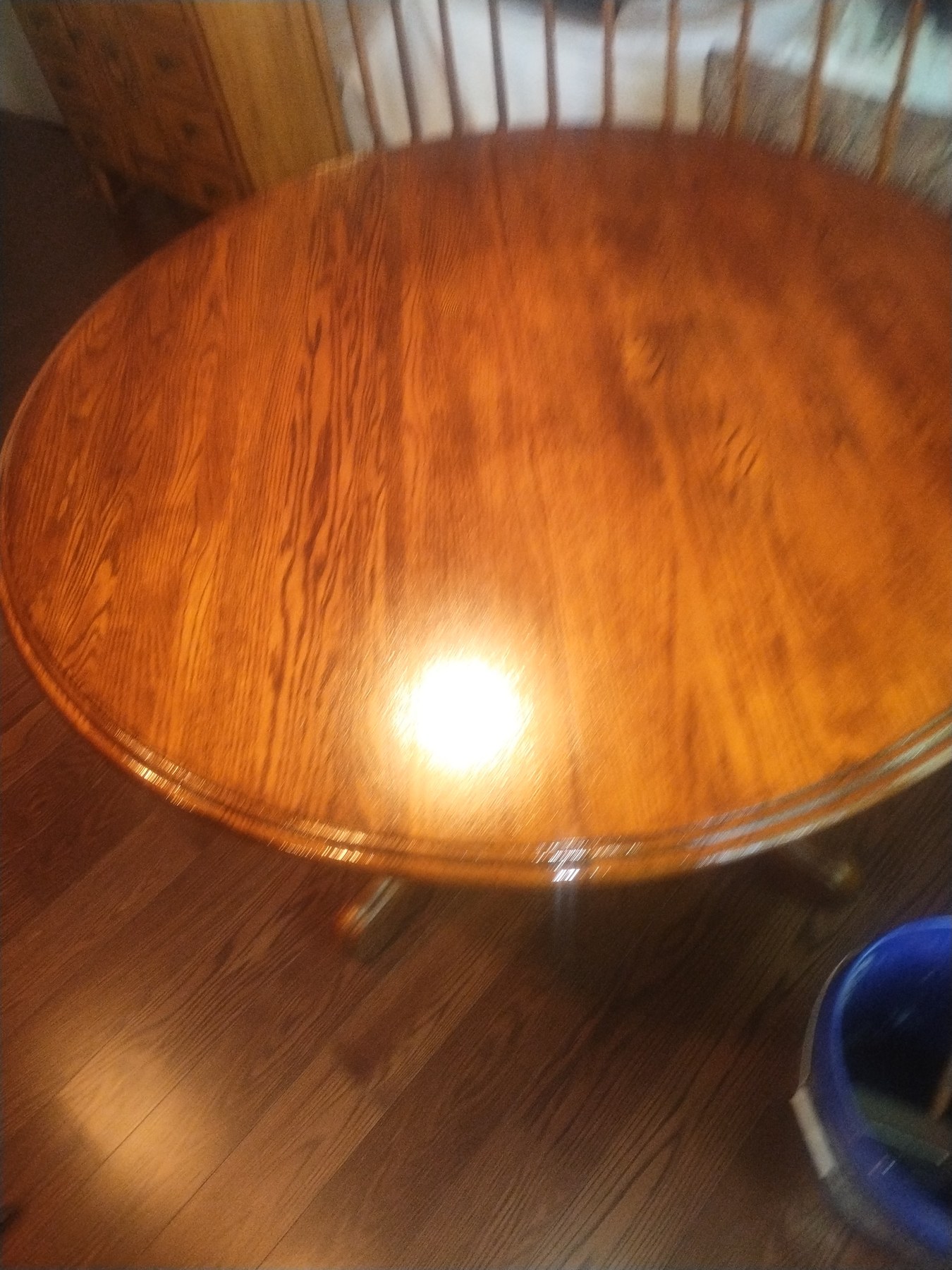 Dining table after refinishing