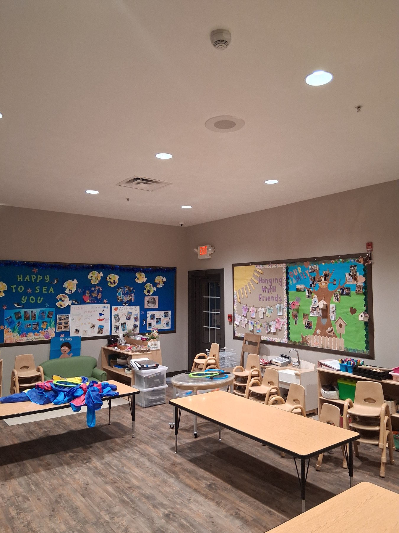 Completed commercial classroom interior