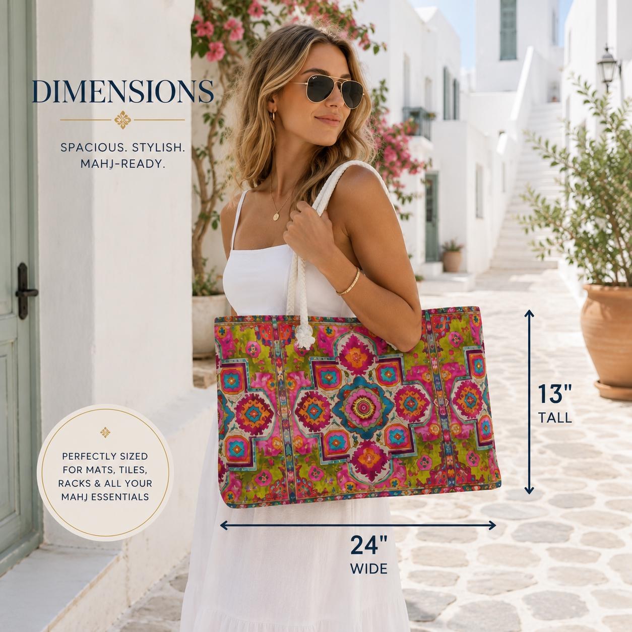 Mahjong Dopamine Rug Weekender Bag, view 2