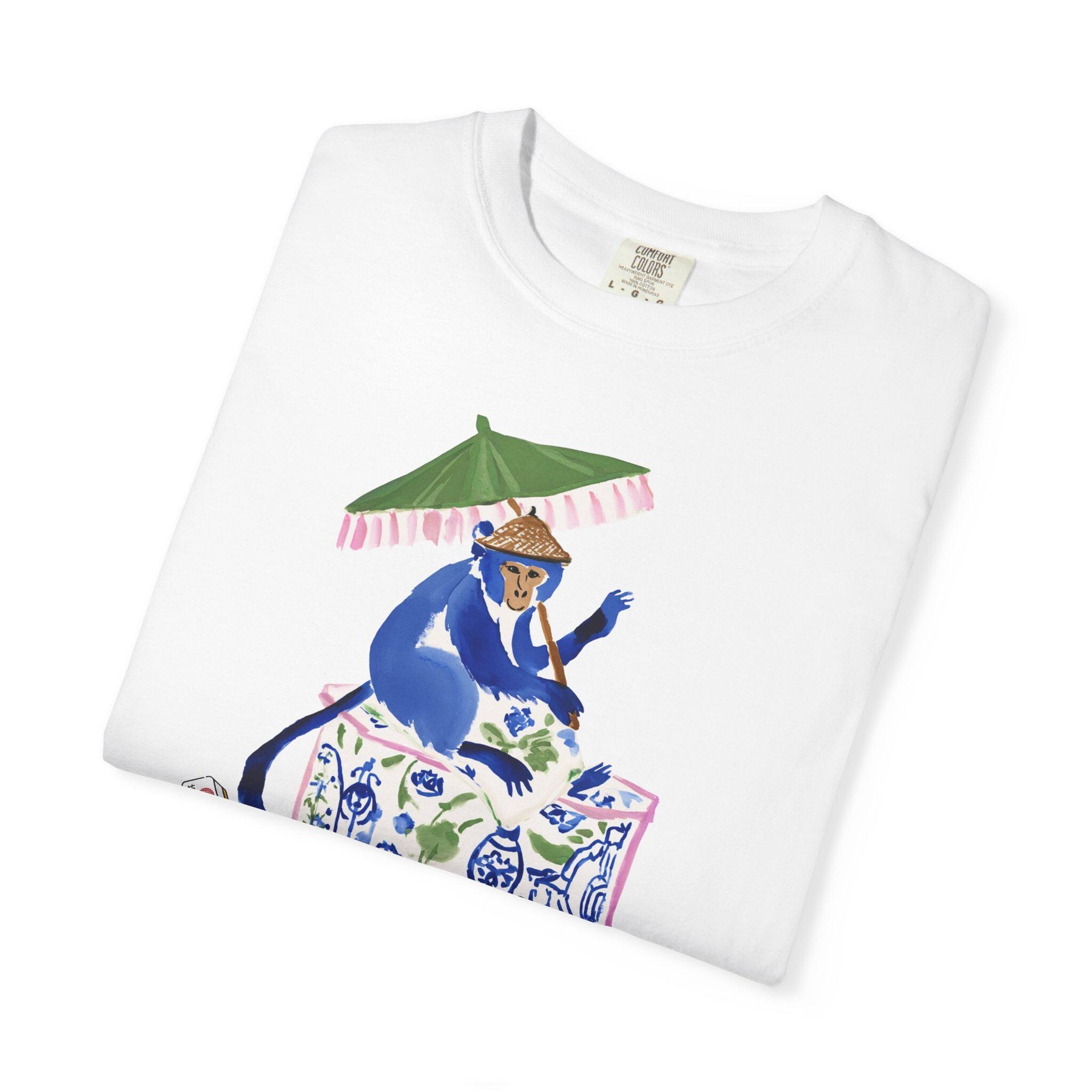 Mahjong Chinoiserie Monkey Comfort Colorsโข T-Shirt, view 2