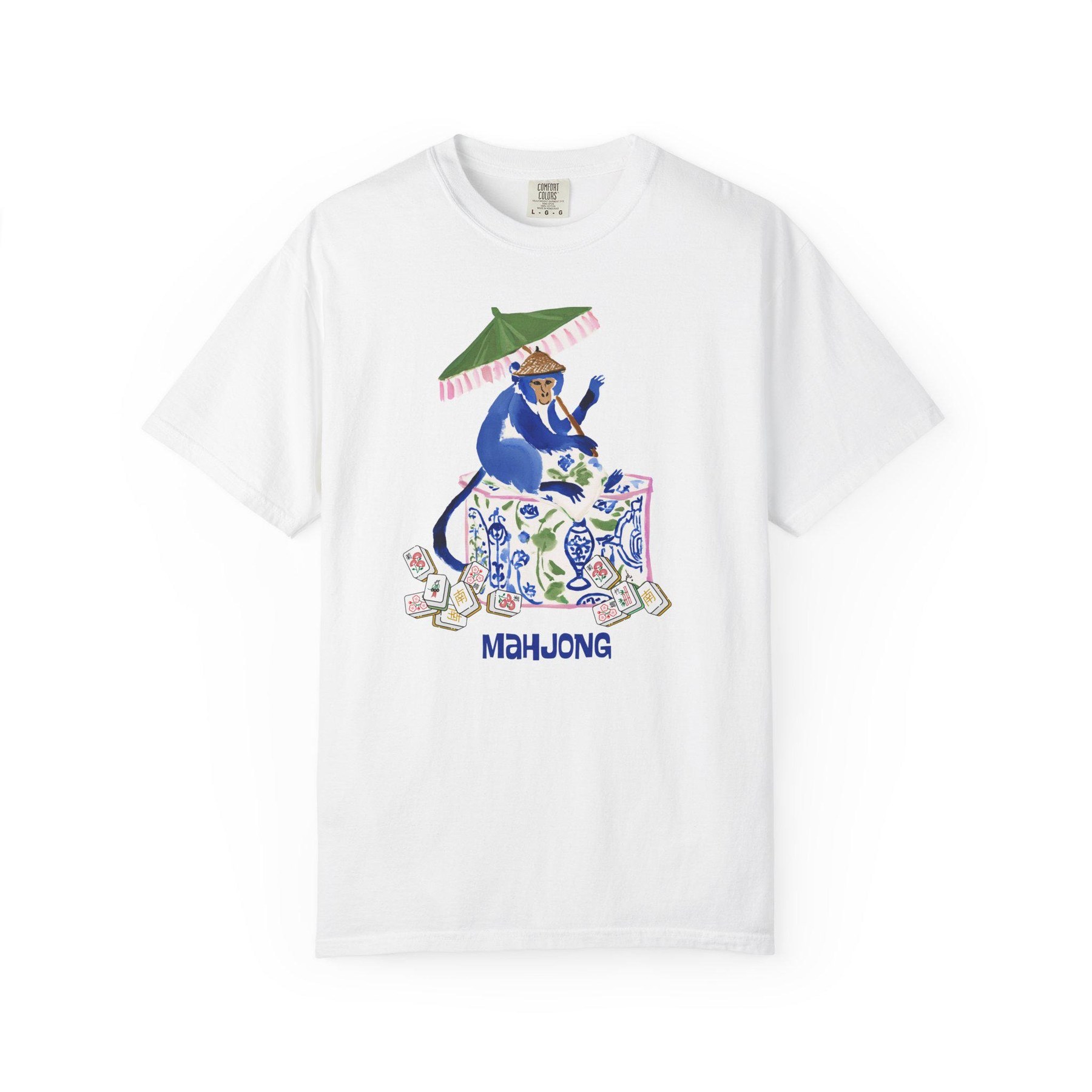Mahjong Chinoiserie Monkey Comfort Colorsโข T-Shirt, view 3