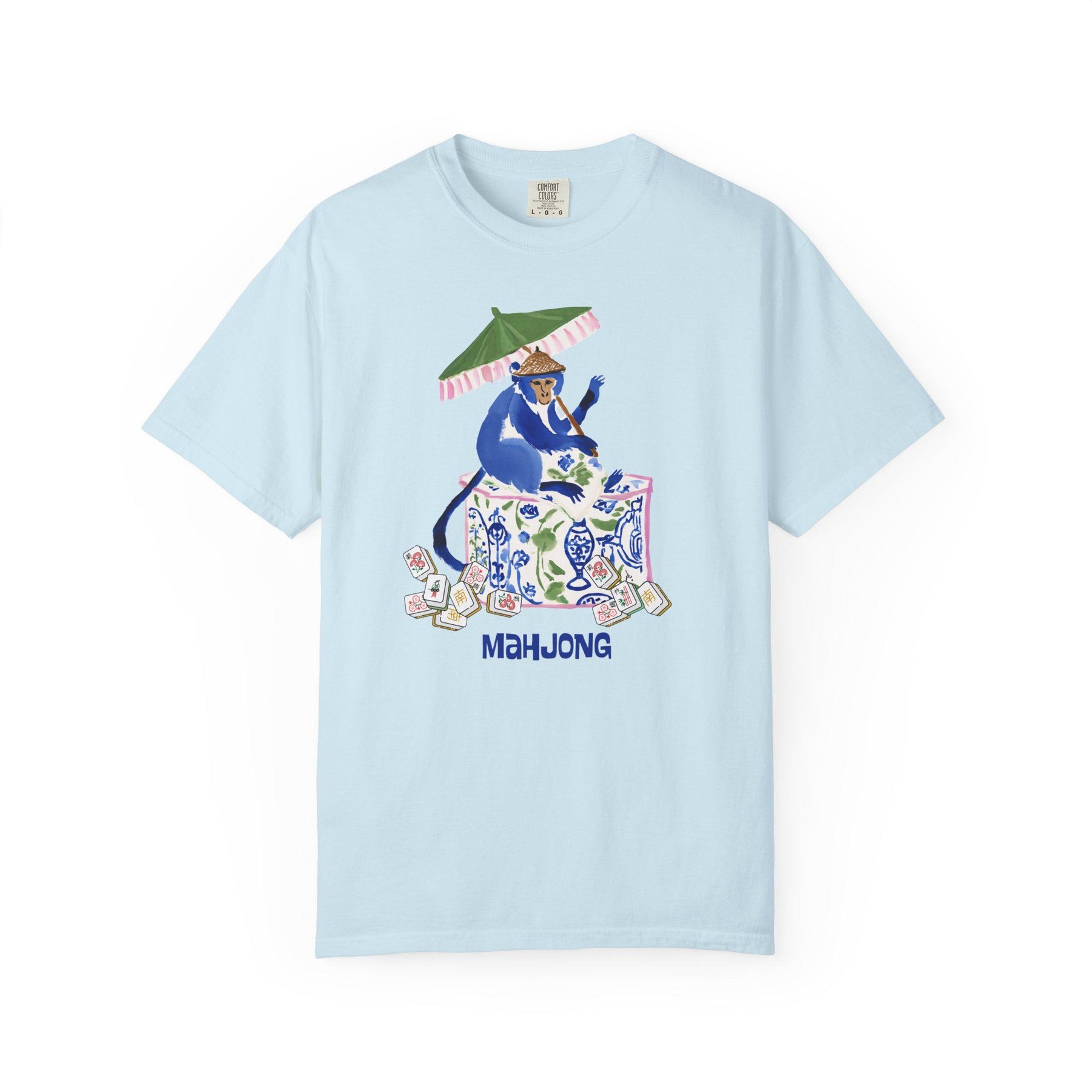 Mahjong Chinoiserie Monkey Comfort Colorsโข T-Shirt, view 4