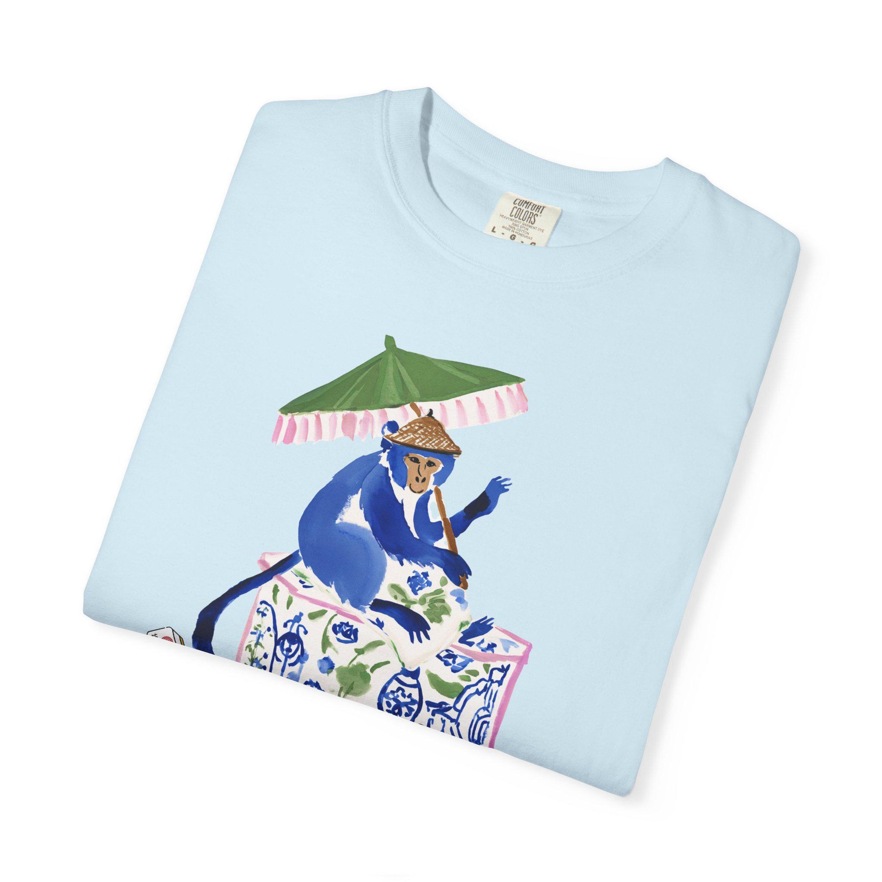 Mahjong Chinoiserie Monkey Comfort Colorsโข T-Shirt, view 5