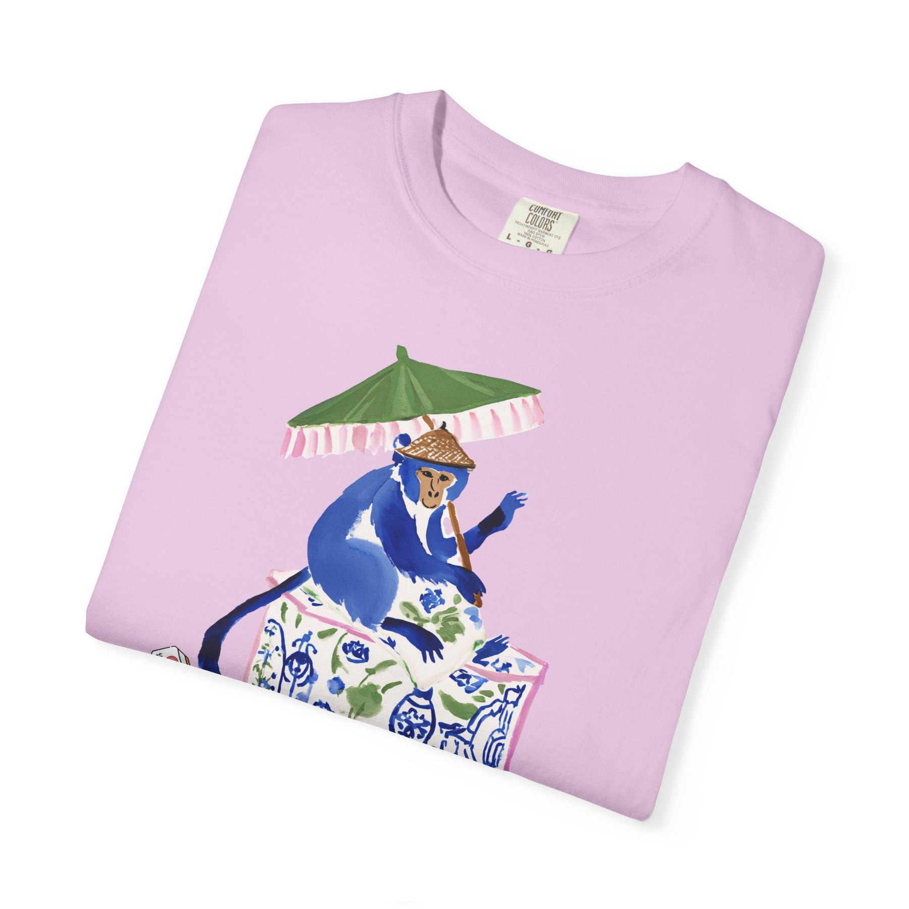 Mahjong Chinoiserie Monkey Comfort Colorsโข T-Shirt, view 7