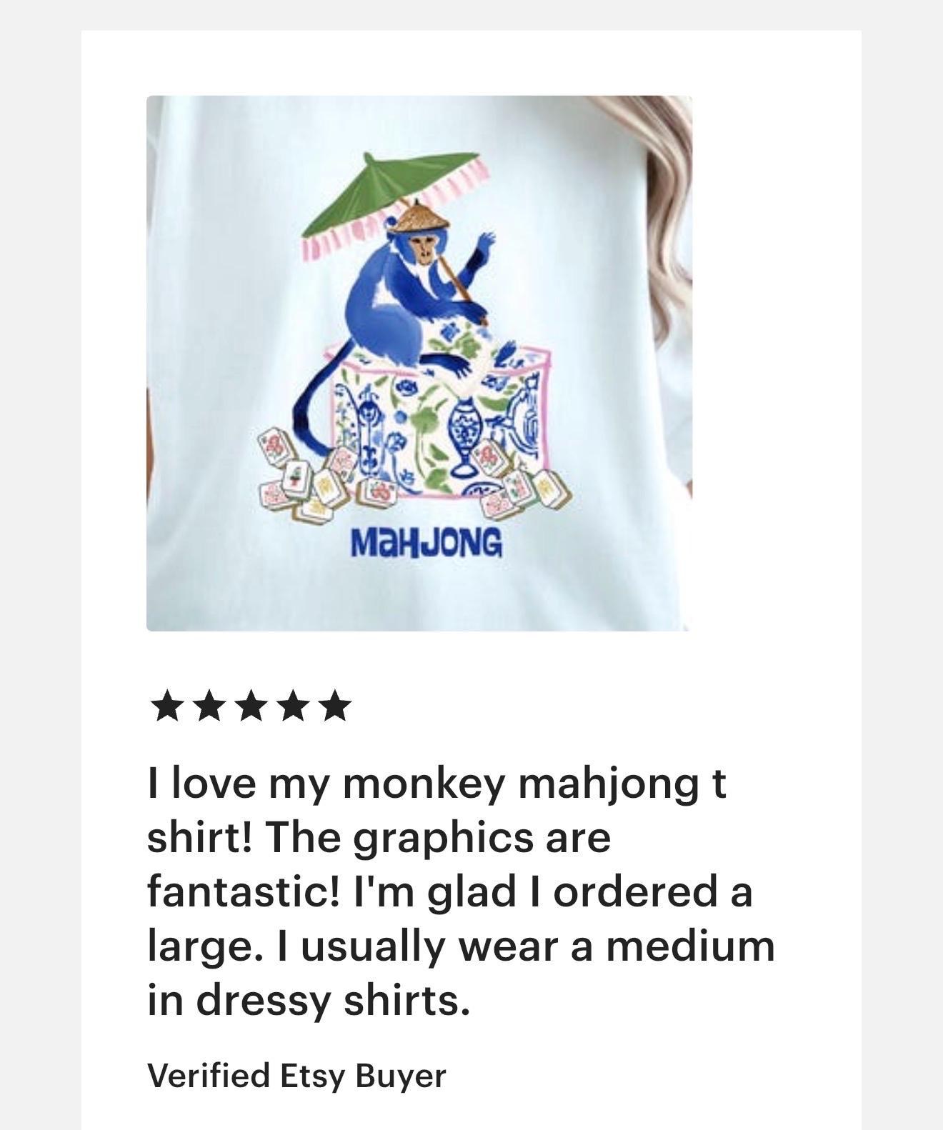 Mahjong Chinoiserie Monkey Comfort Colorsโข T-Shirt, view 10