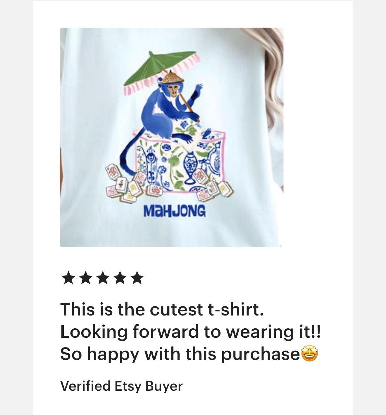 Mahjong Chinoiserie Monkey Comfort Colorsโข T-Shirt, view 11