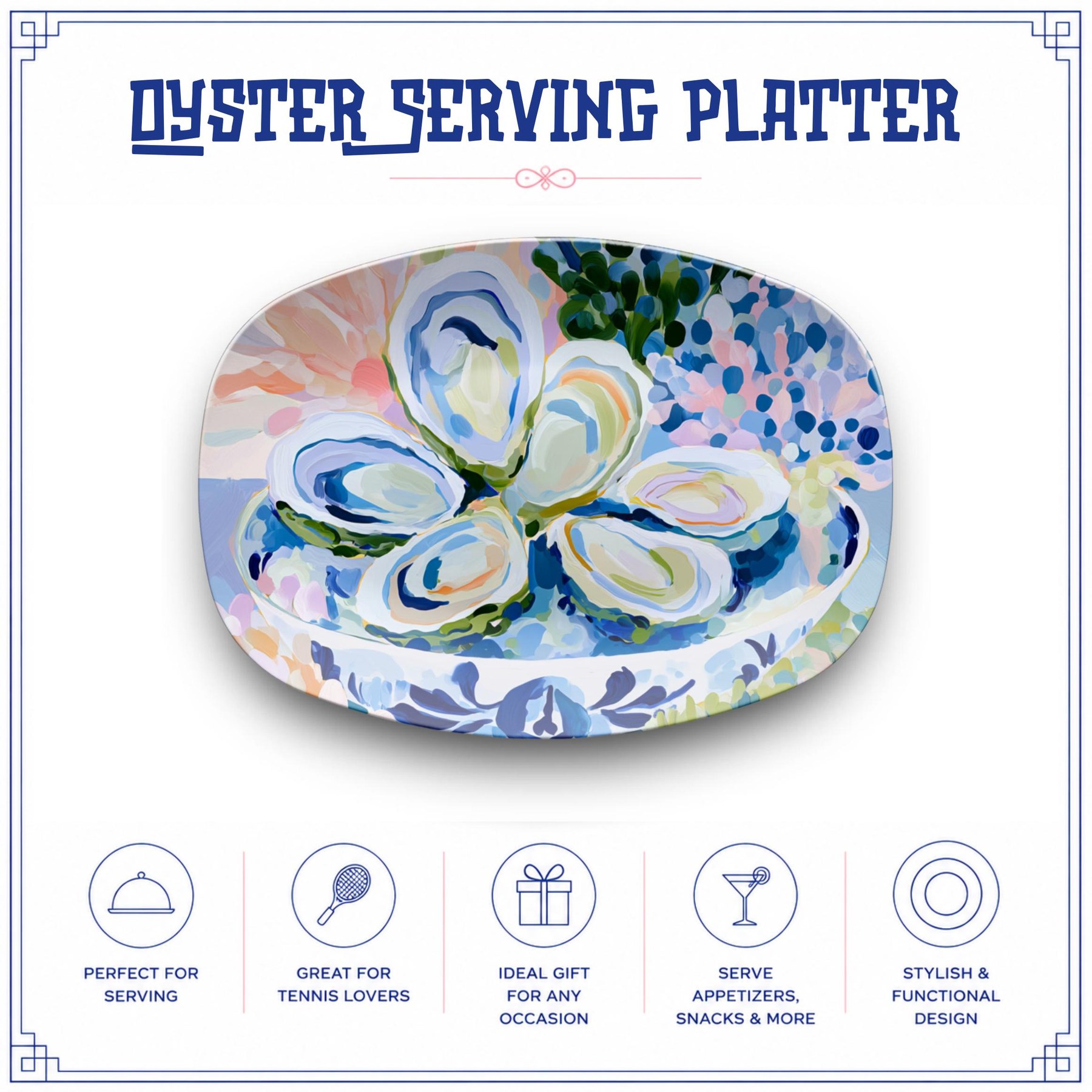 Coastal Oyster Serving Platter, view 5