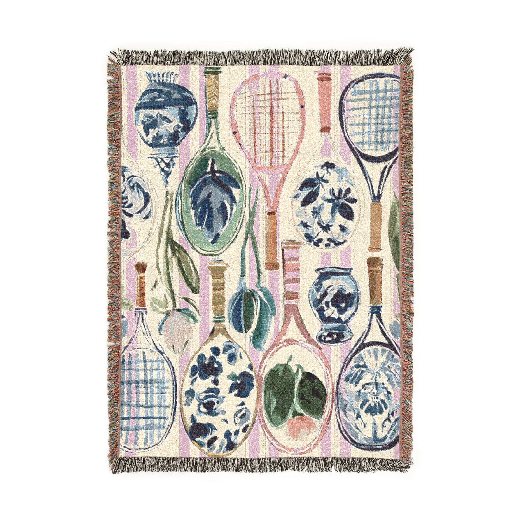 Chinoiserie Tennis Woven Throw Blanket