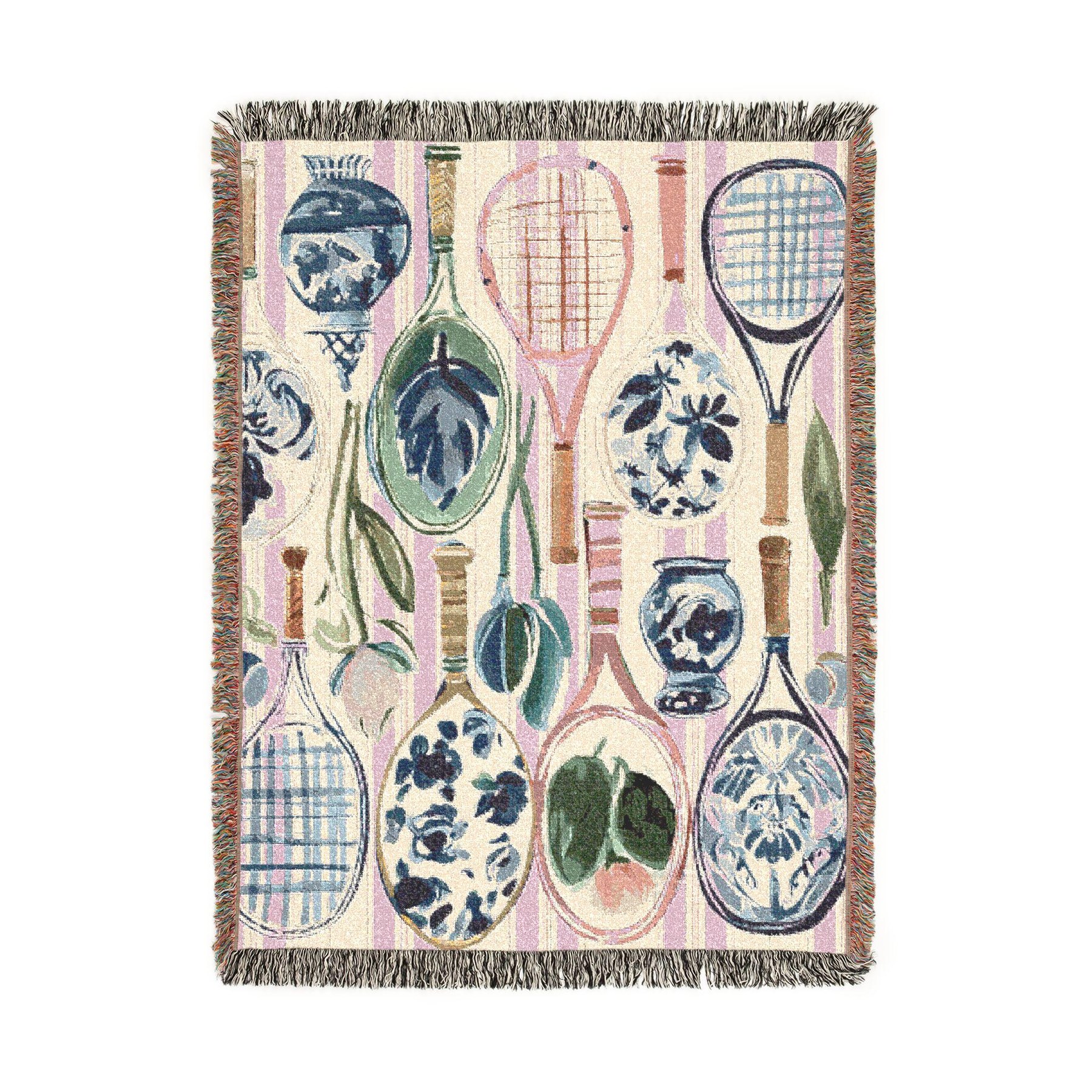 Chinoiserie Tennis Woven Throw Blanket, view 3