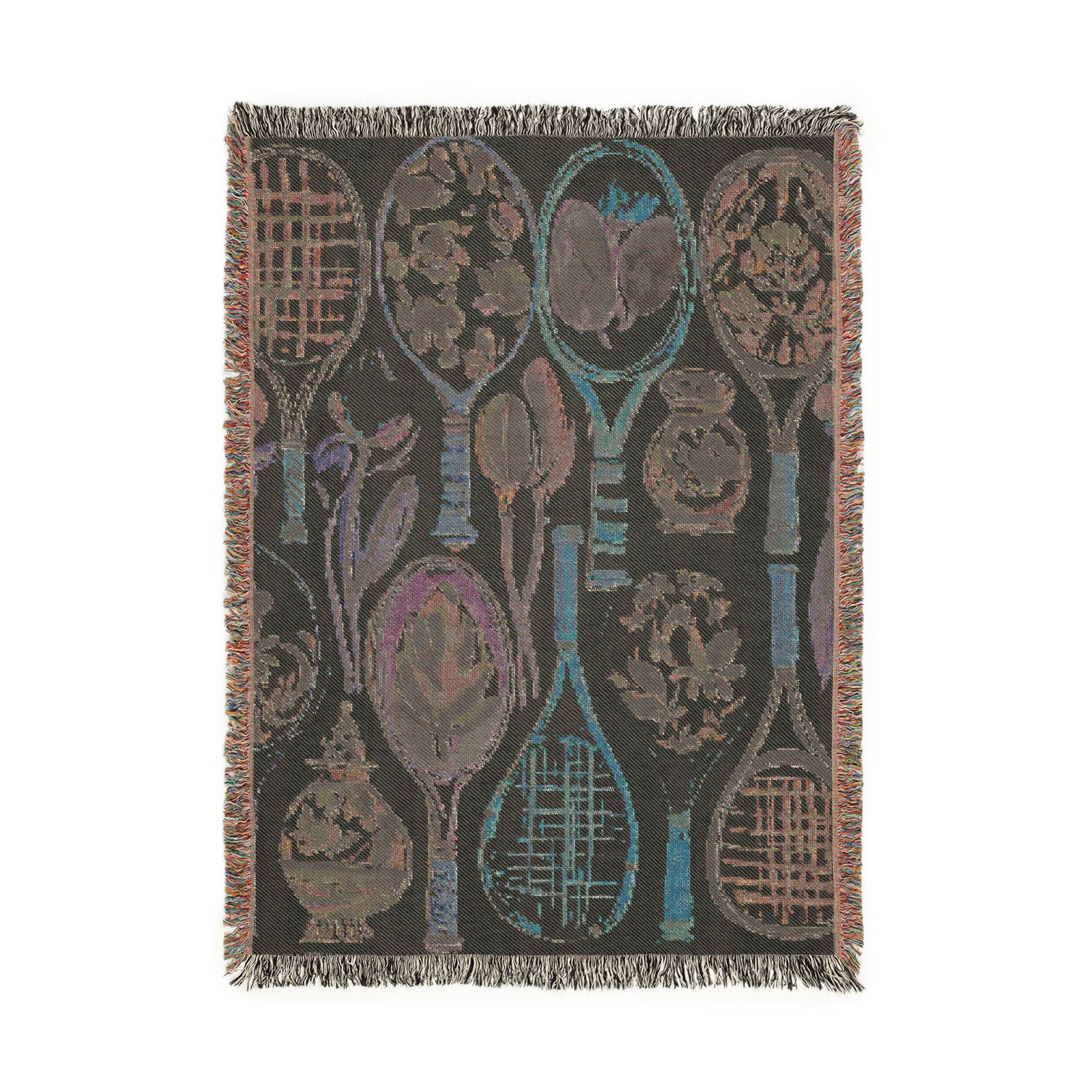 Chinoiserie Tennis Woven Throw Blanket, view 4