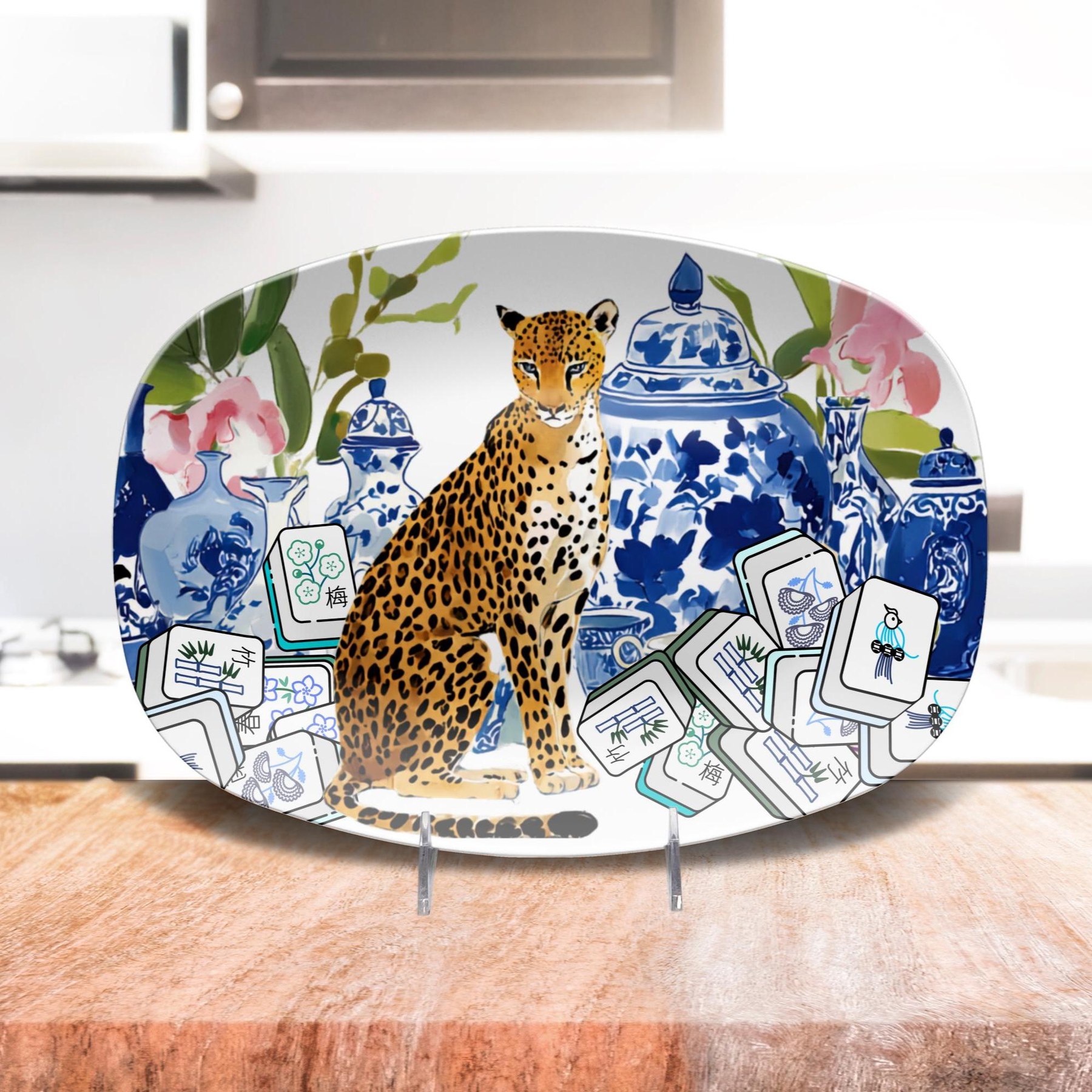 Mahjong Chinoiserie Cheetah Platter, view 5