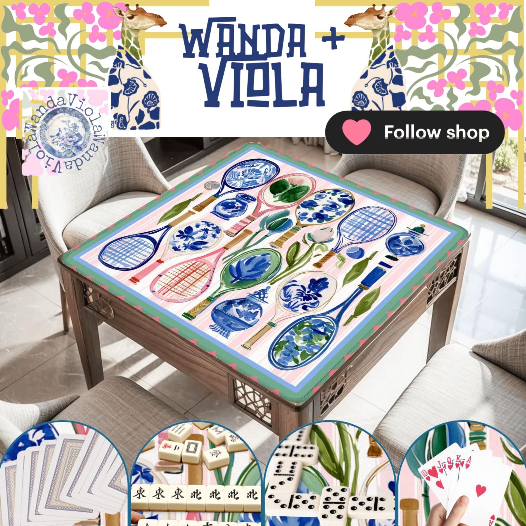 Mahjong Tennis Game Mat, view 5
