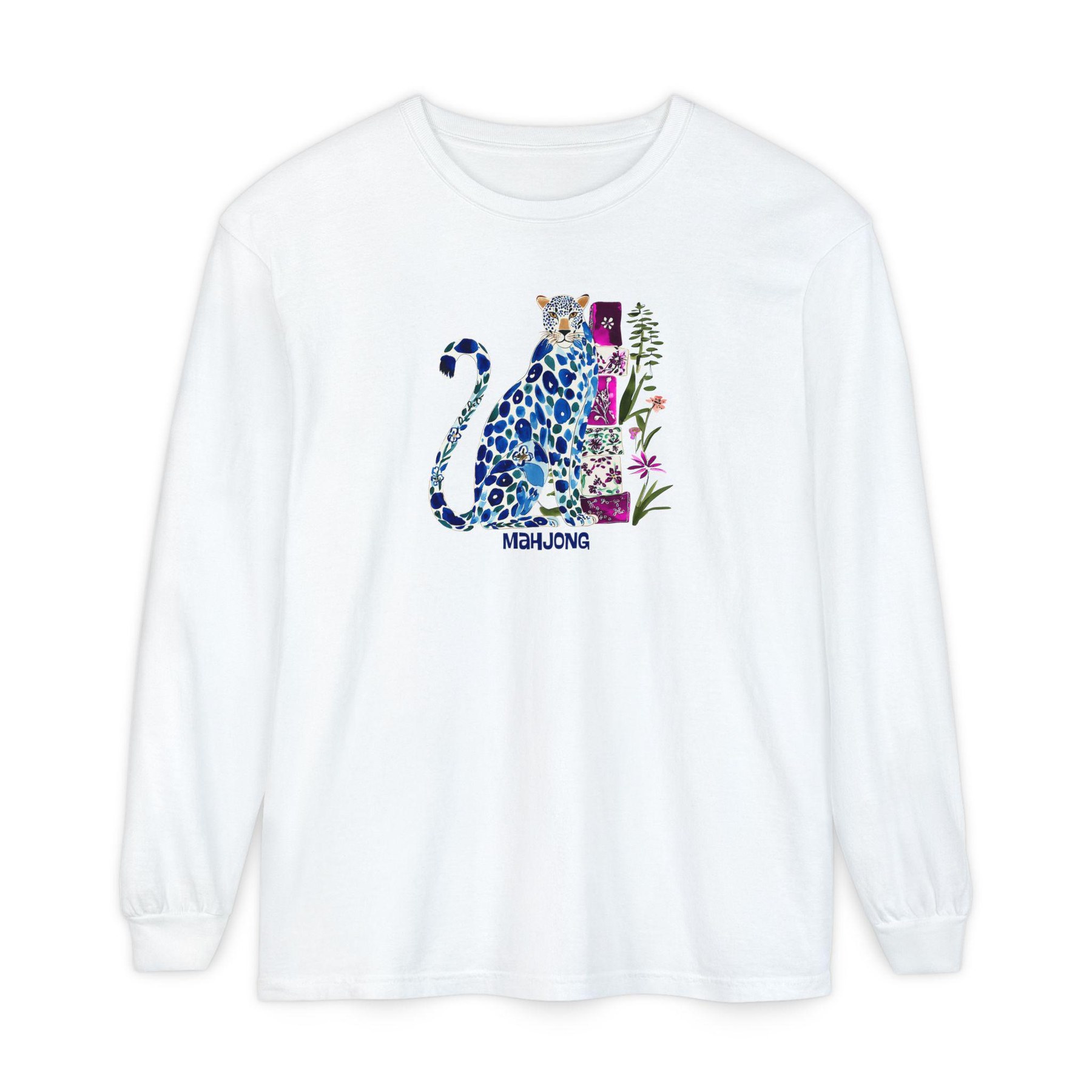 Mahjong Cheetah Comfort Colors™ Long Sleeve T-Shirt, view 3