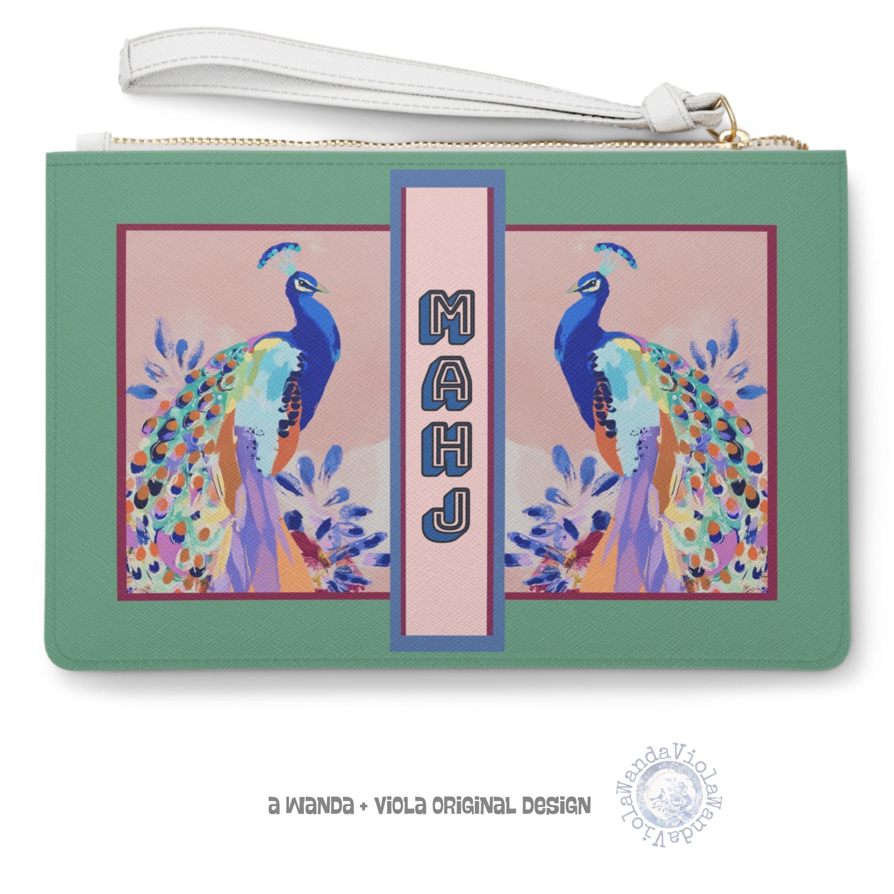 Mahjong Peacocks Card Holder