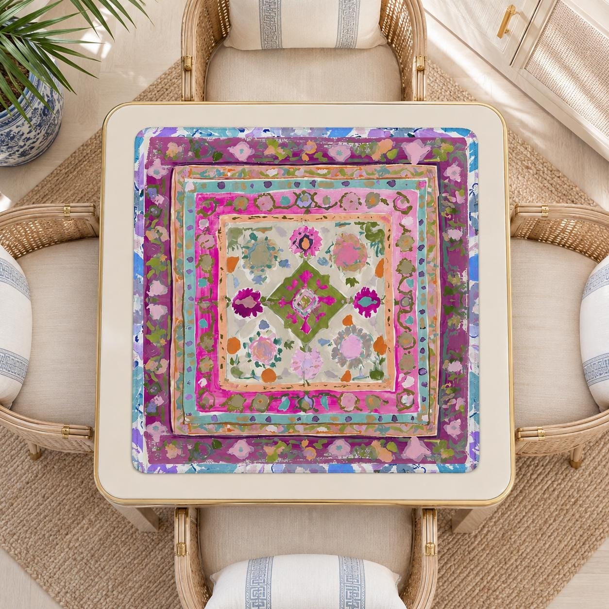 Mahjong Boho Rug Game Mat, view 2