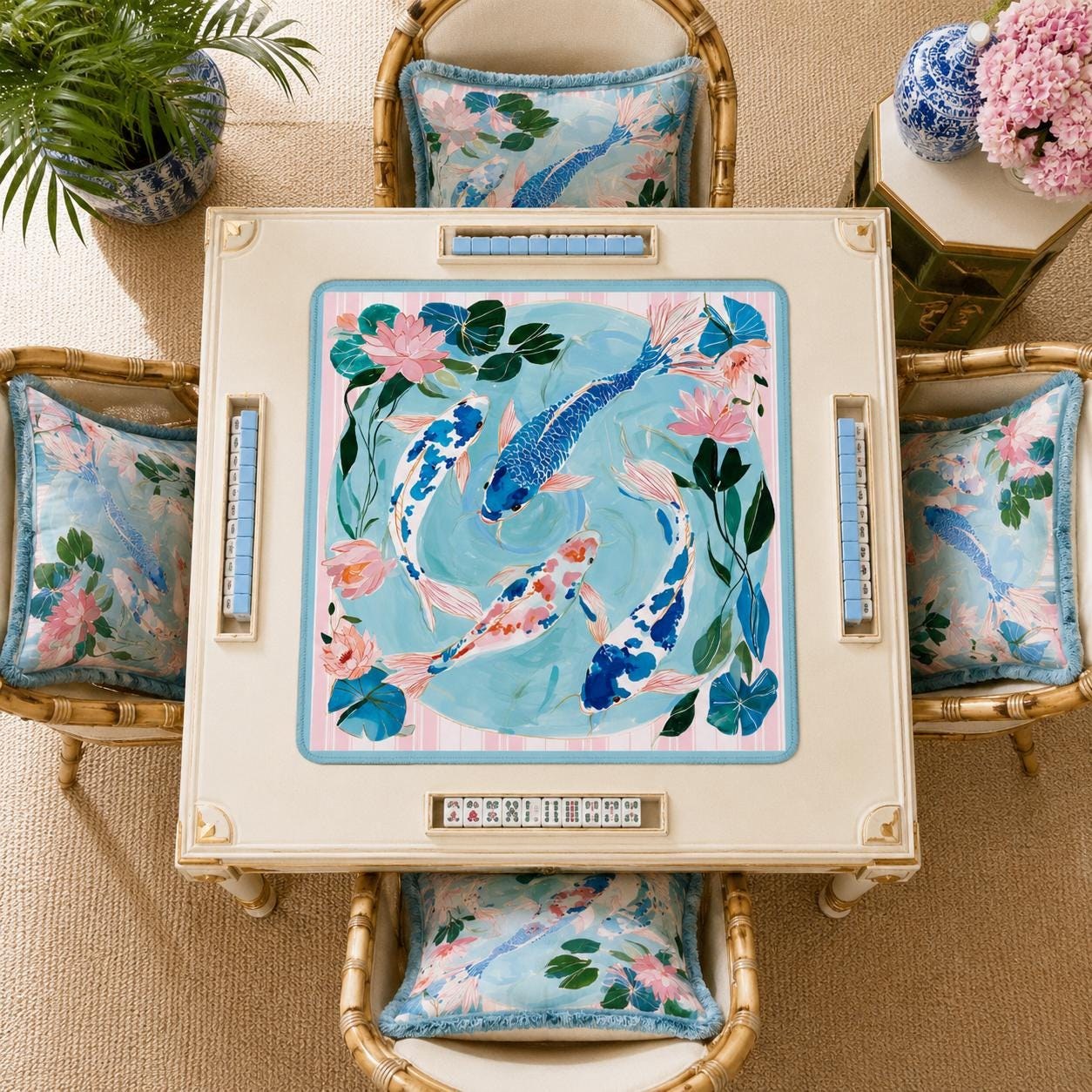 Mahjong Koi Fish Game Mat, view 2
