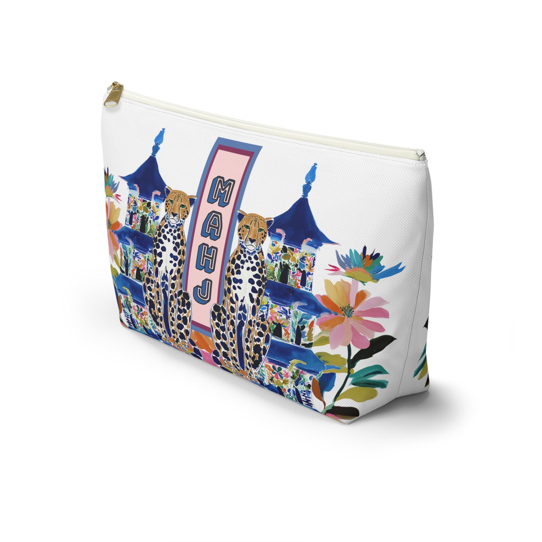 Mahjong Chinoiserie Cheetah w/ Pagoda Tile Bag, view 4