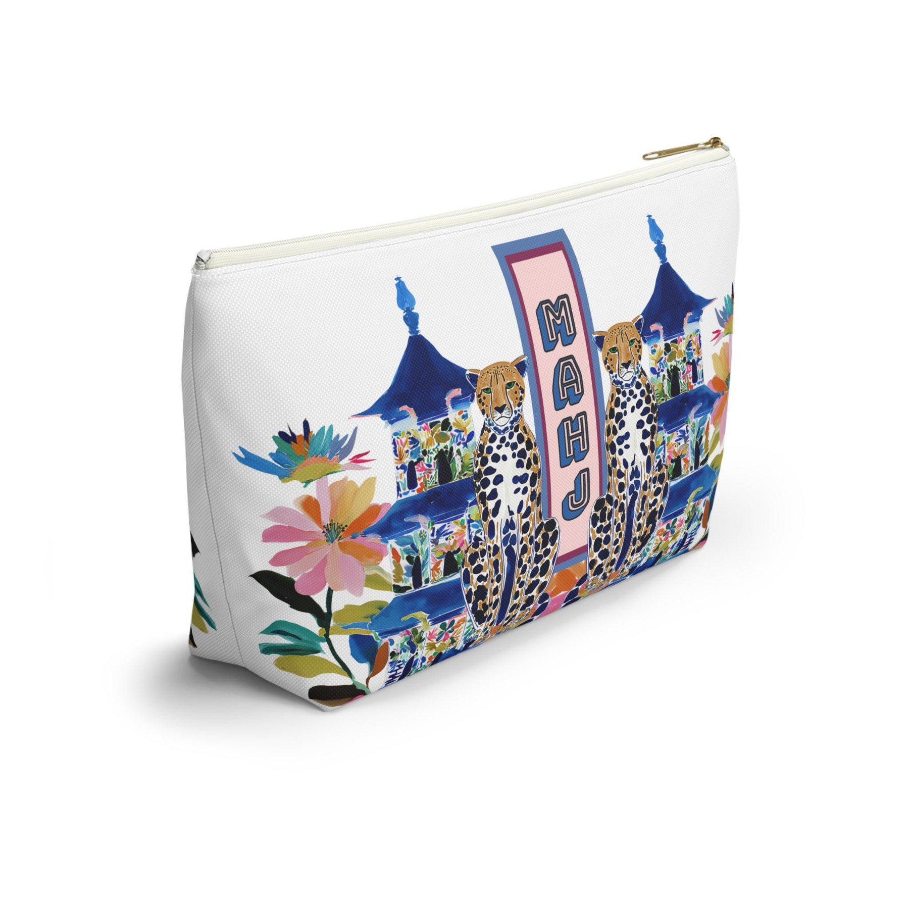 Mahjong Chinoiserie Cheetah w/ Pagoda Tile Bag, view 5