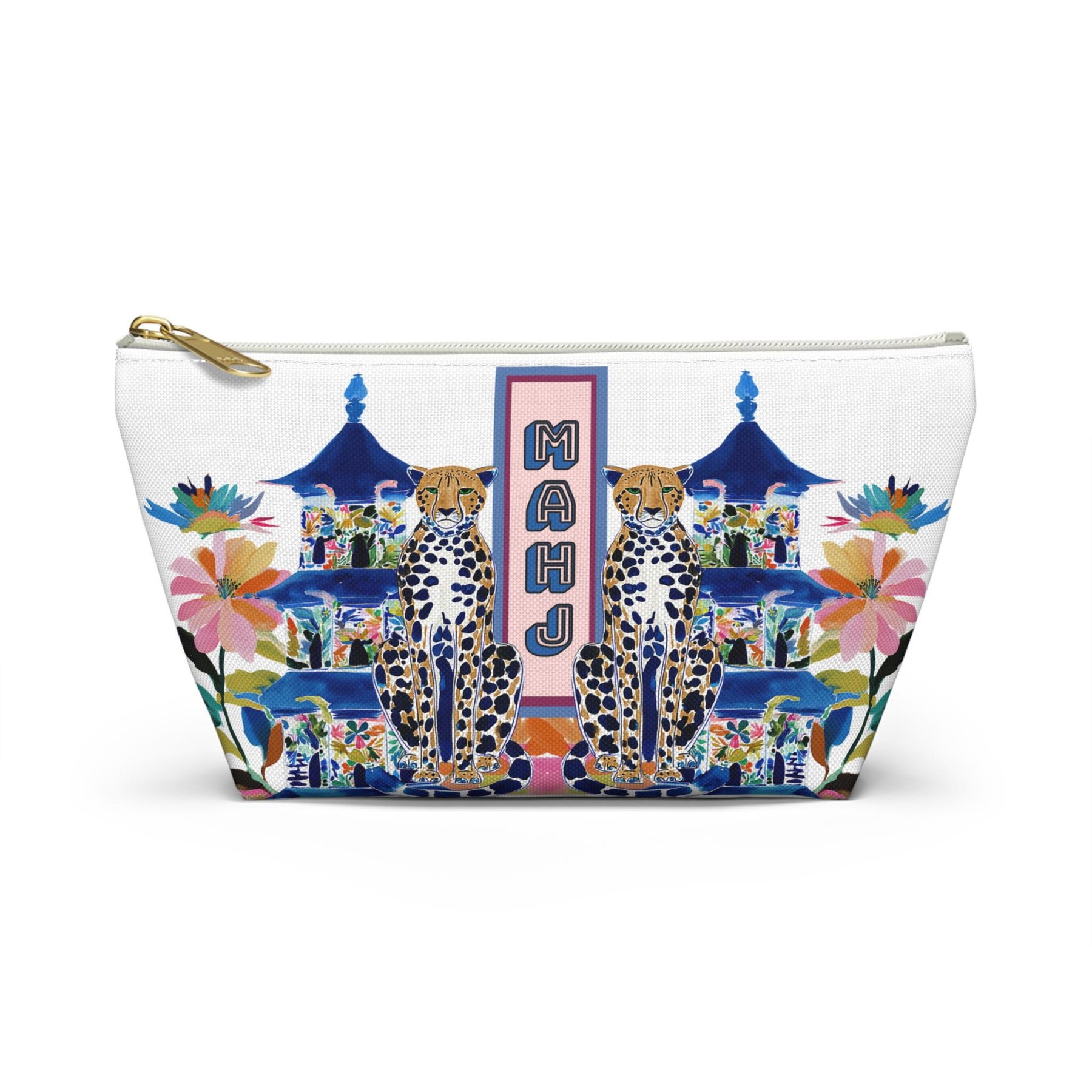Mahjong Chinoiserie Cheetah w/ Pagoda Tile Bag, view 12
