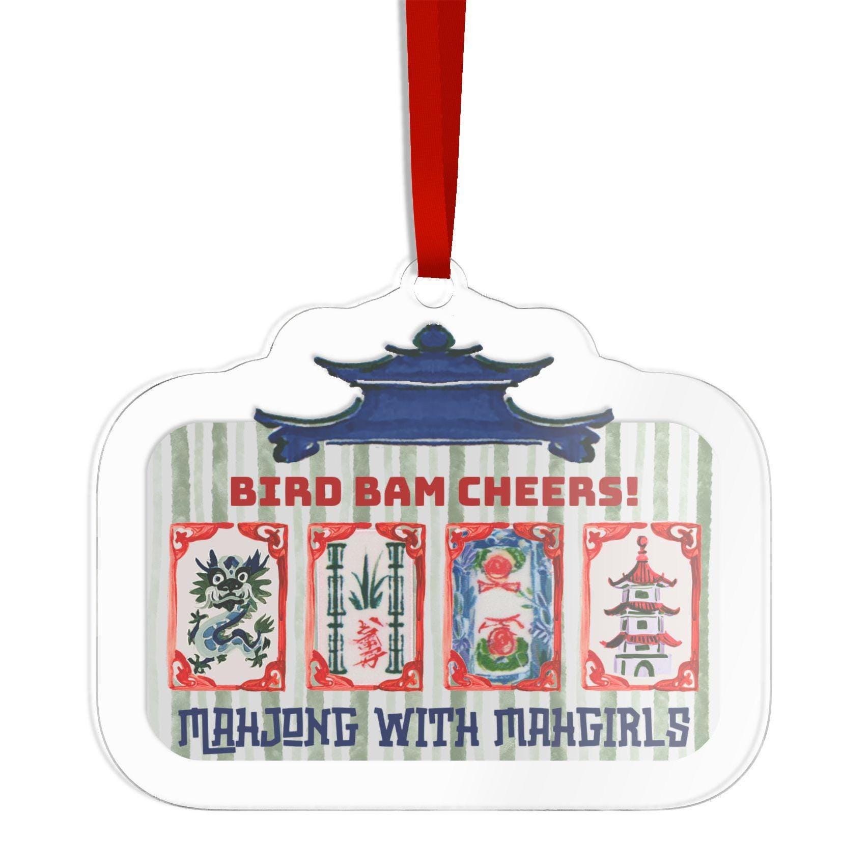Personalized "Mahjong with Mahgirls" Acrylic Ornament, view 3