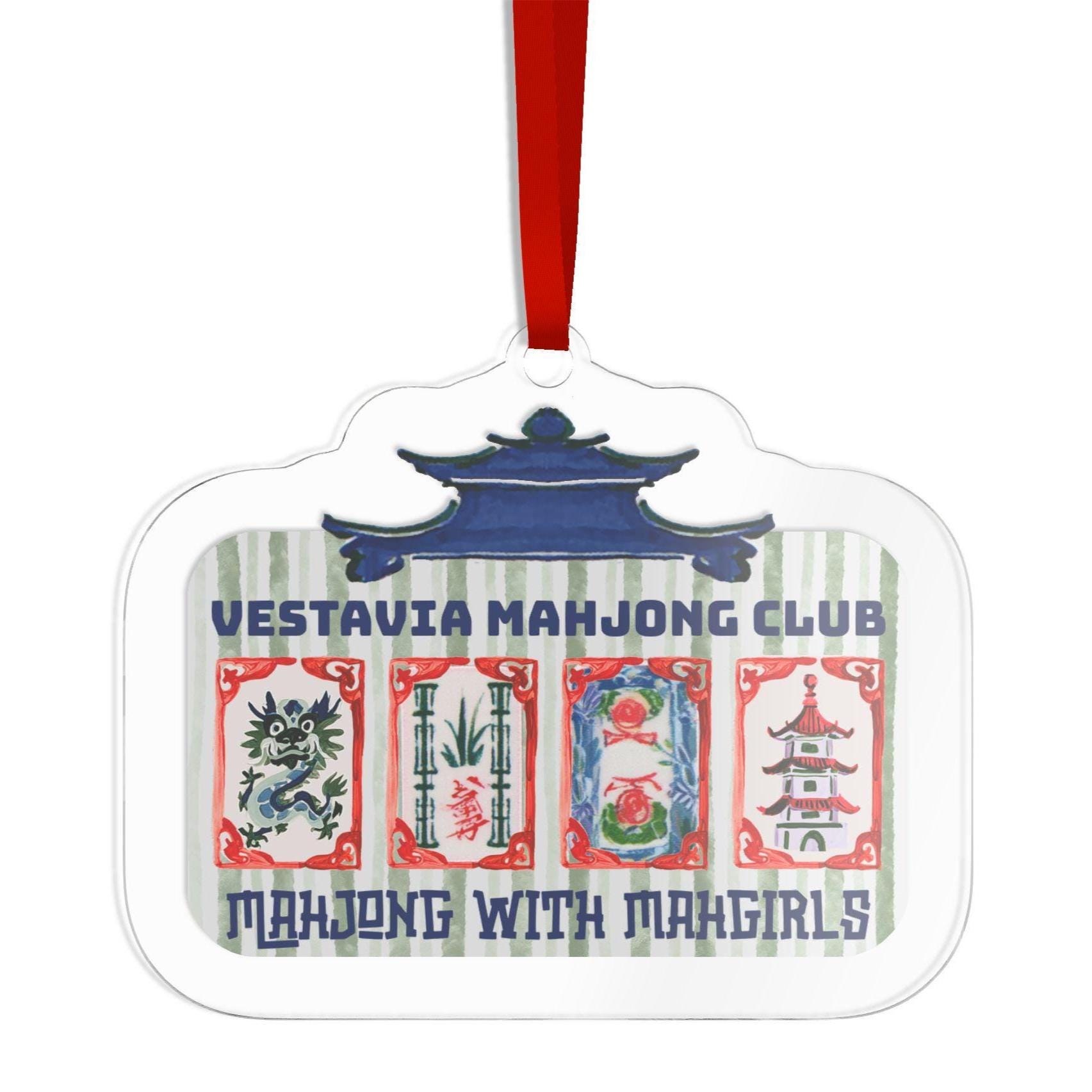 Personalized "Mahjong with Mahgirls" Acrylic Ornament, view 4